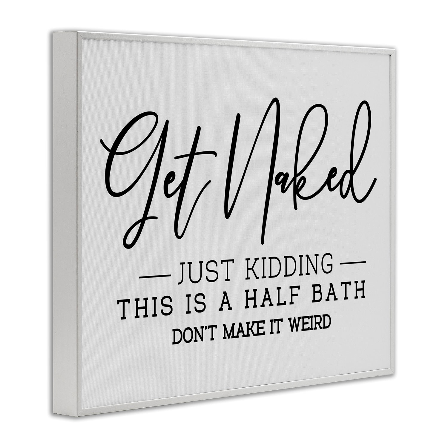 Stupell Industries Get Naked Funny Bathroom Framed Giclee Art