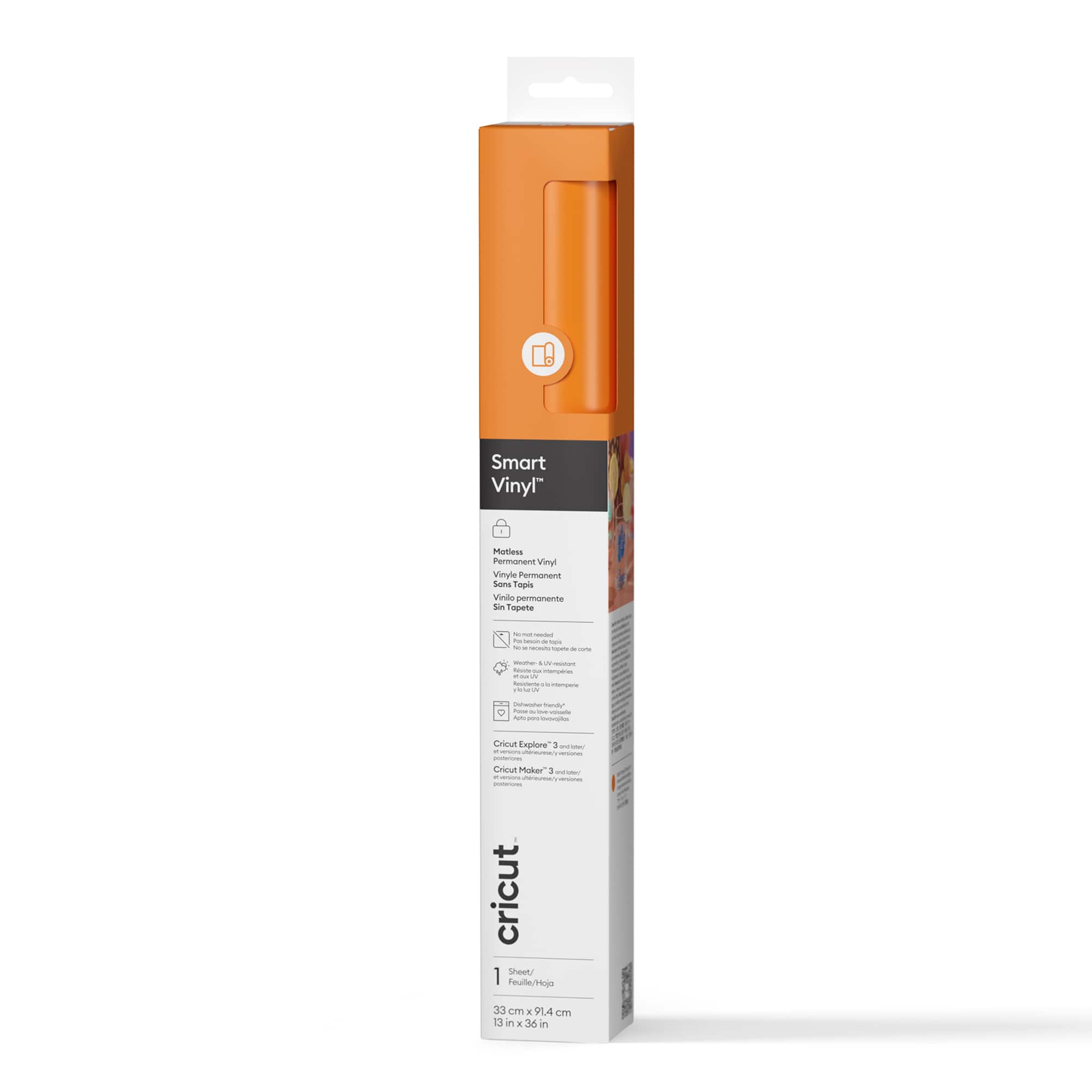 Cricut® Permanent Smart Vinyl™ in Bright Orange | 13" x 3ft | Michaels®
