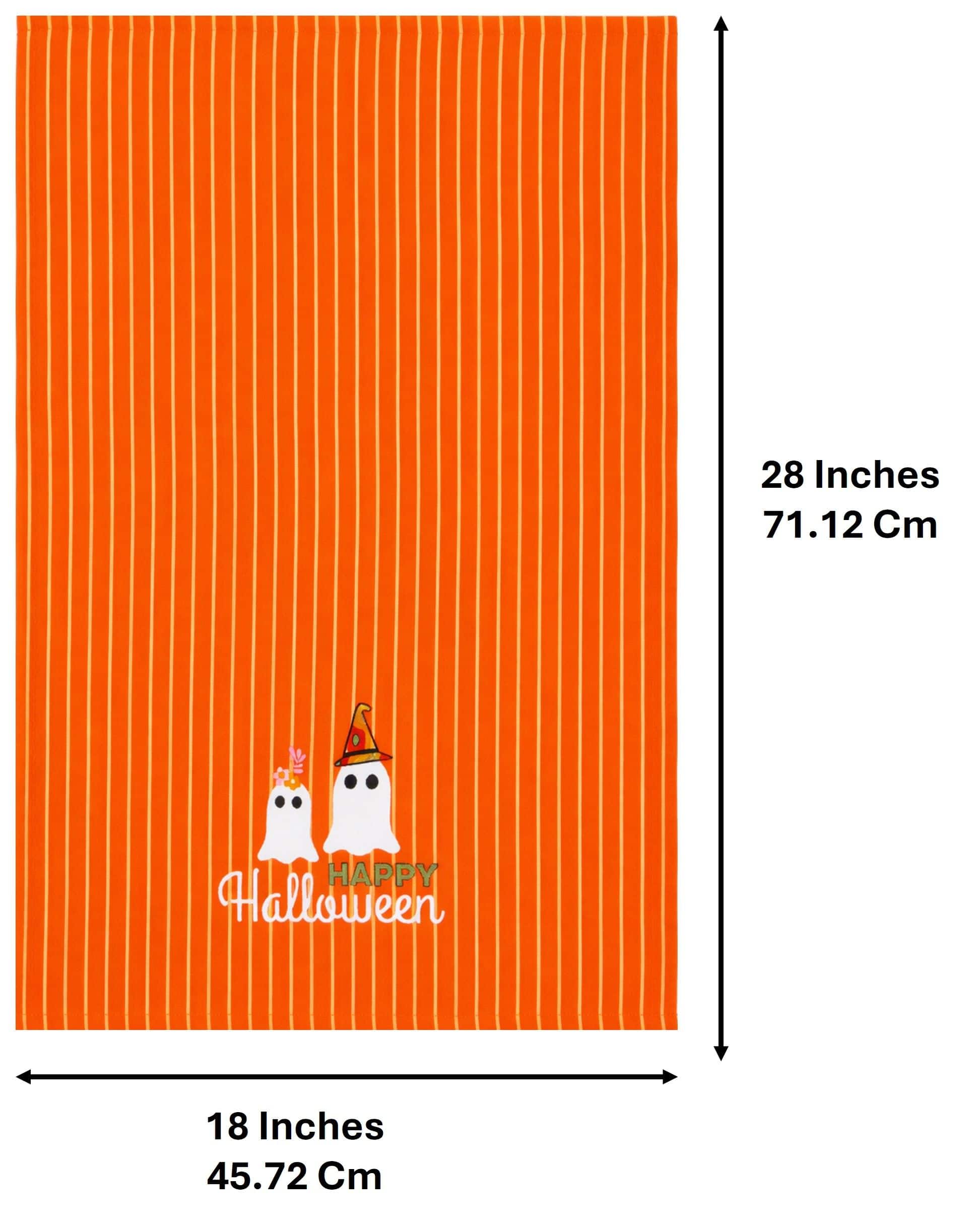 Orange Ghosts Tea Towel by Makery™