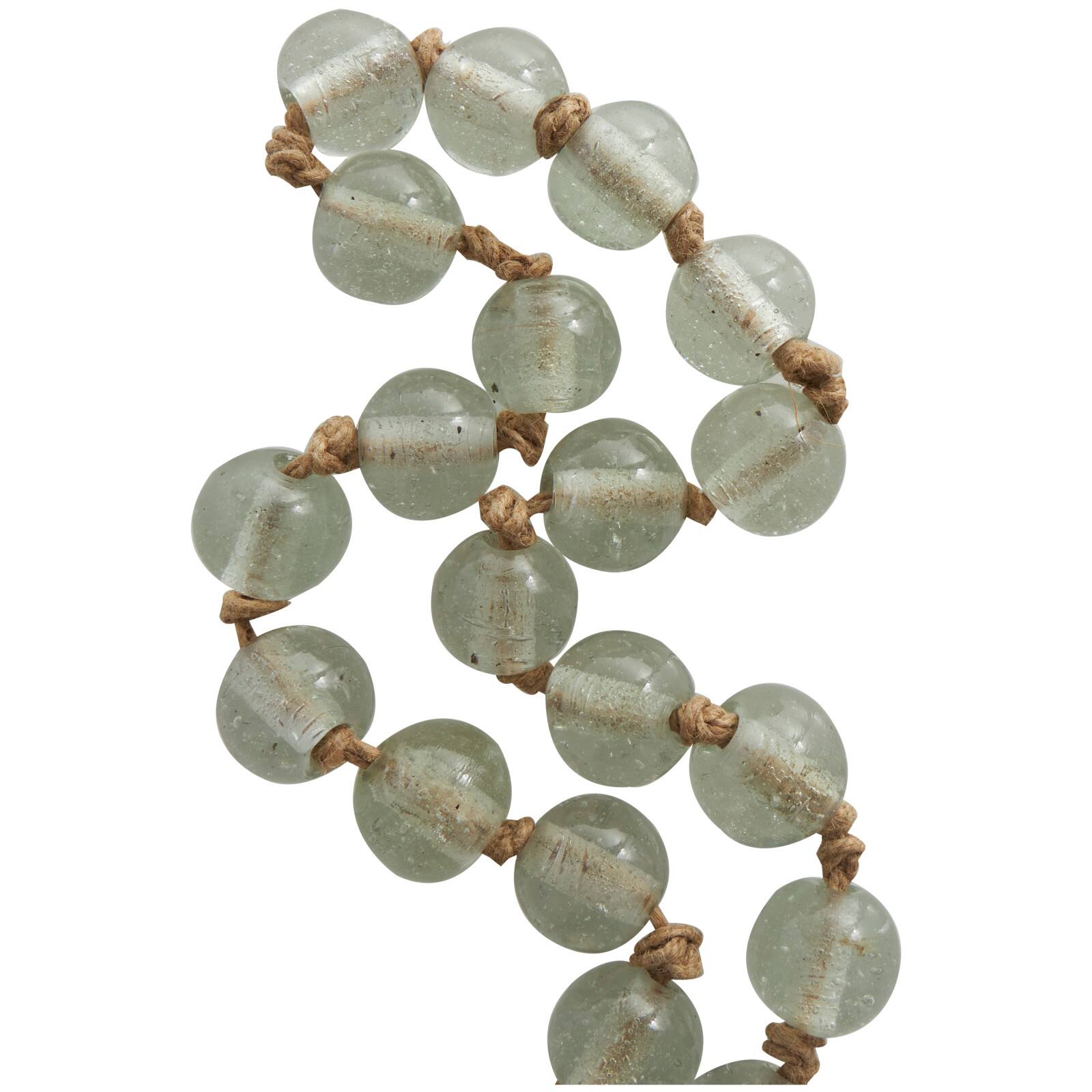 4ft. Glass Handmade Round Beaded Garland with Tassel