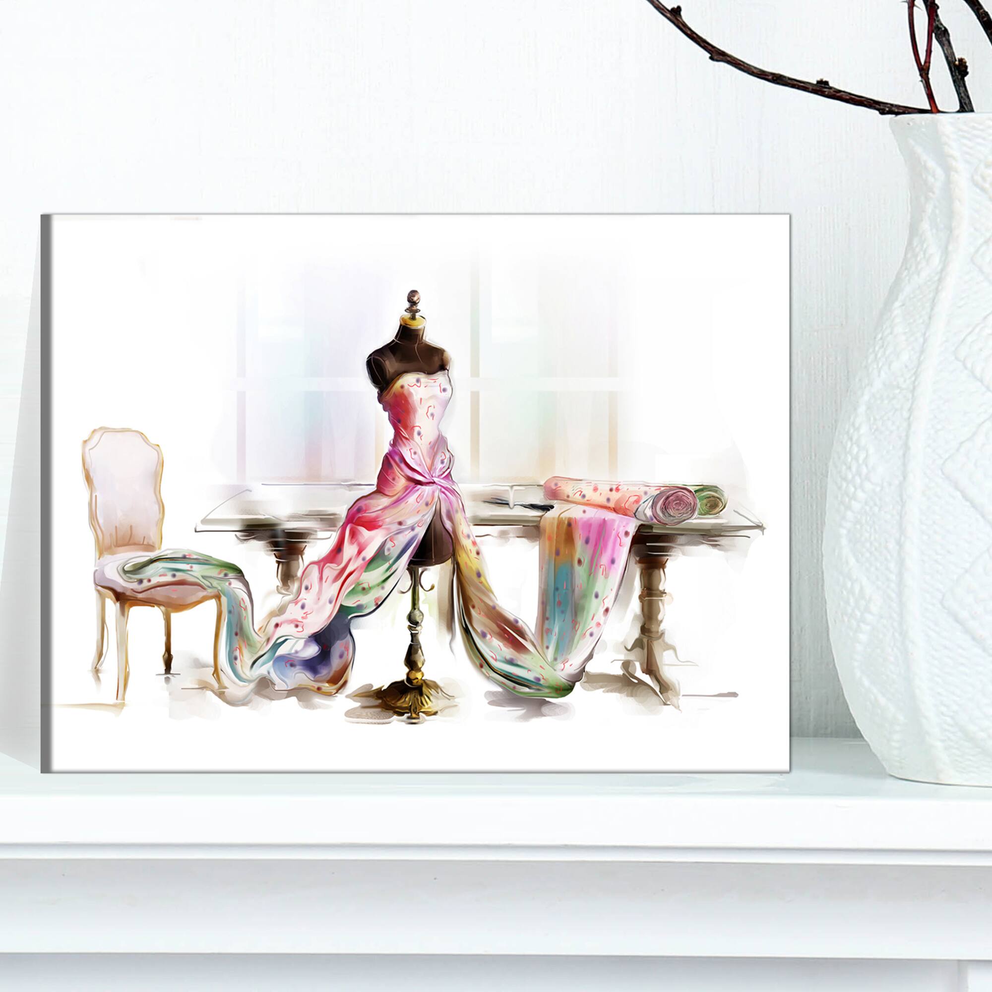 Designart - Dressed Tabletop Mannequin - Abstract Print On Canvas