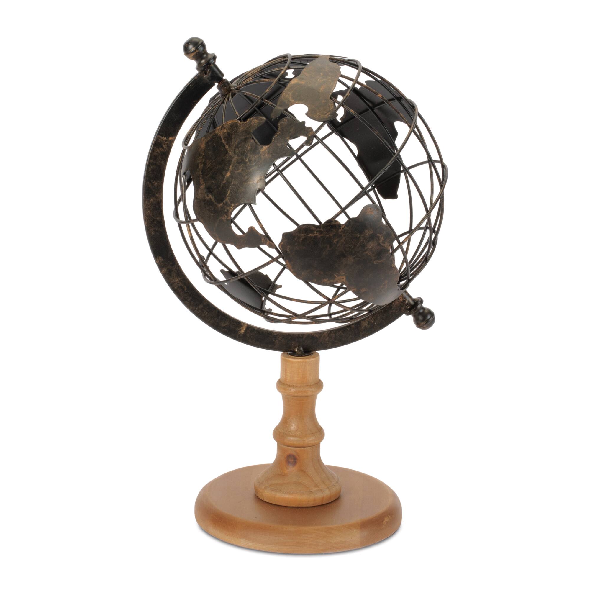 Melrose 14.5" Metal Globe Tabletop Décor