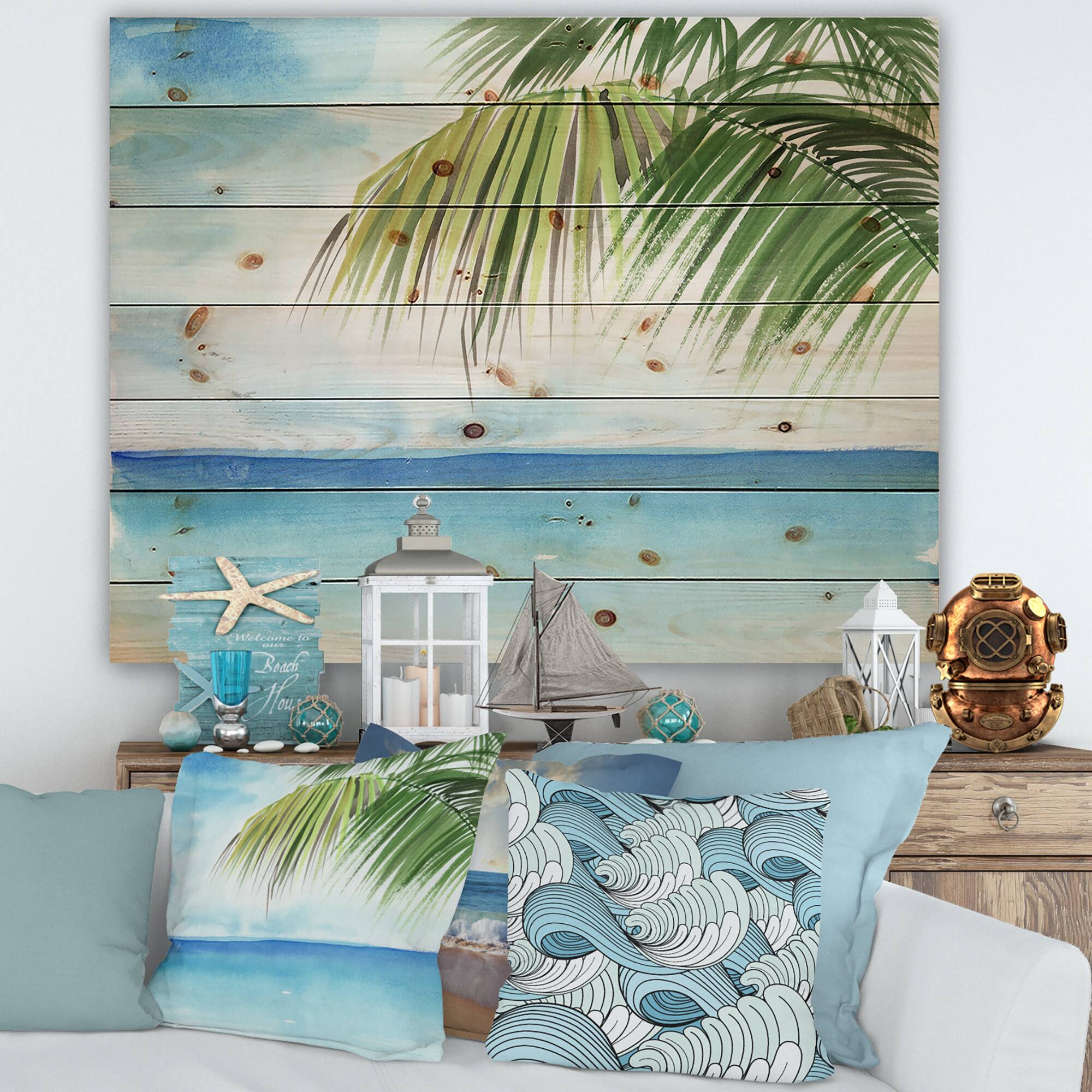 Designart - Palm Beach Resort At Dawn III