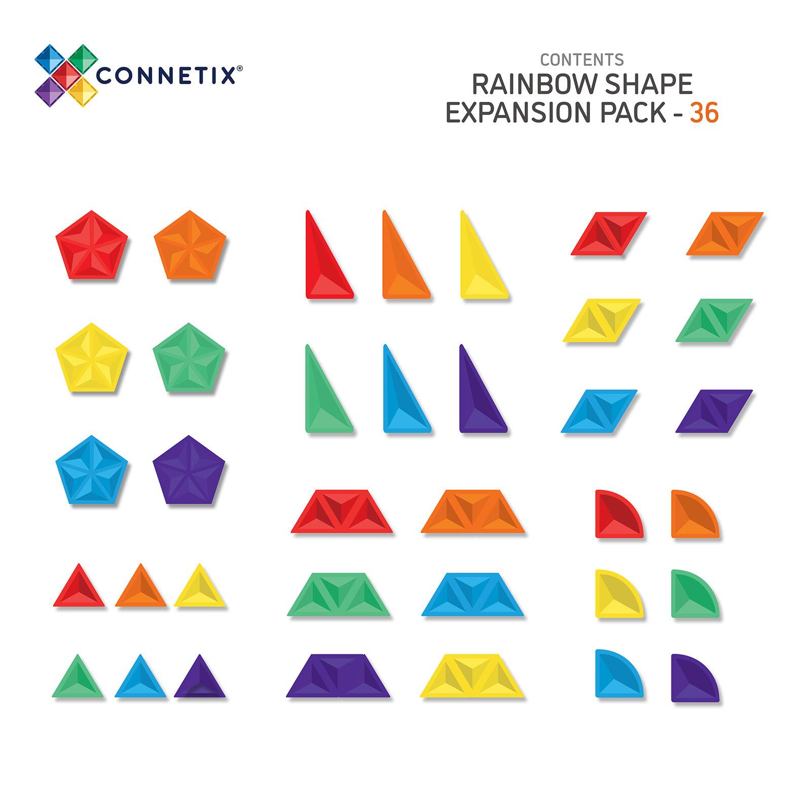 Connetix® Magnetic Tiles Rainbow Shape Expansion Pack Set