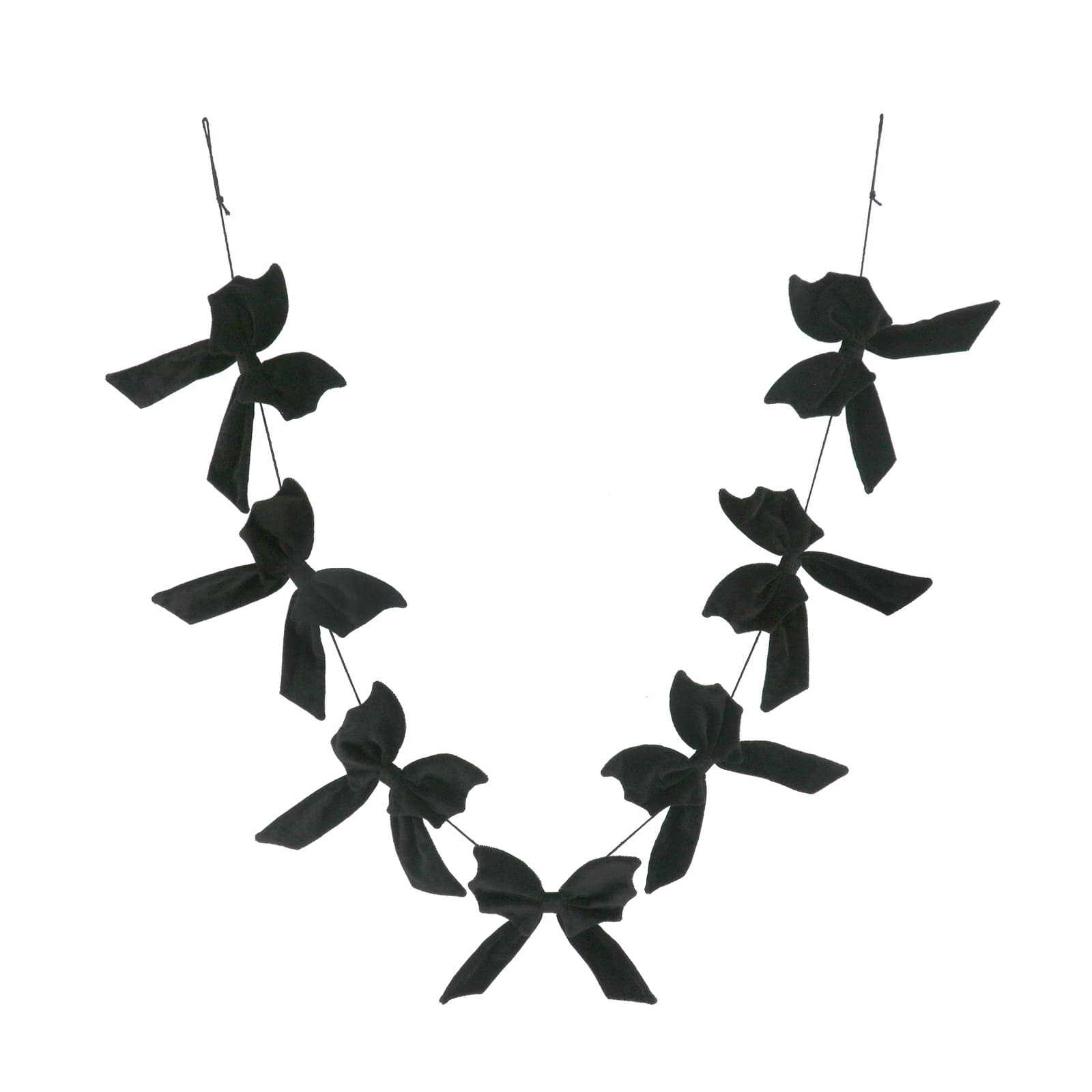 6ft. Black Bow Garland by Ashland®