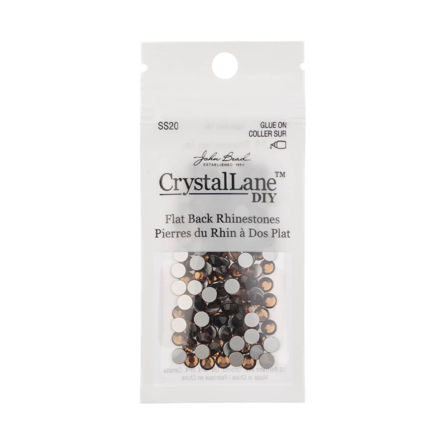John Bead Crystal Lane SS20 Round Flatback Czech Crystals, 144ct.