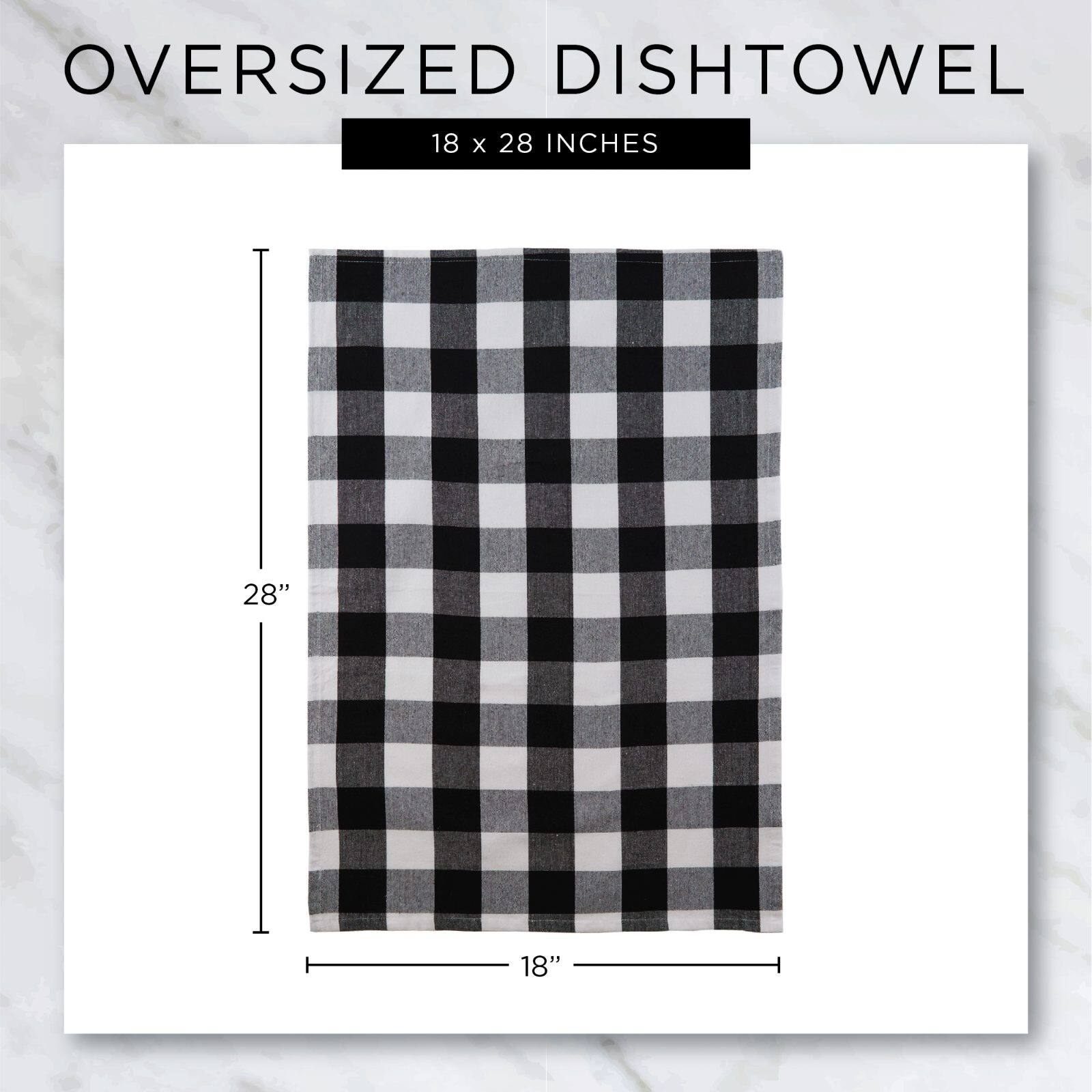 DII® French Blue Chambray Terry Dishtowels, 3ct.