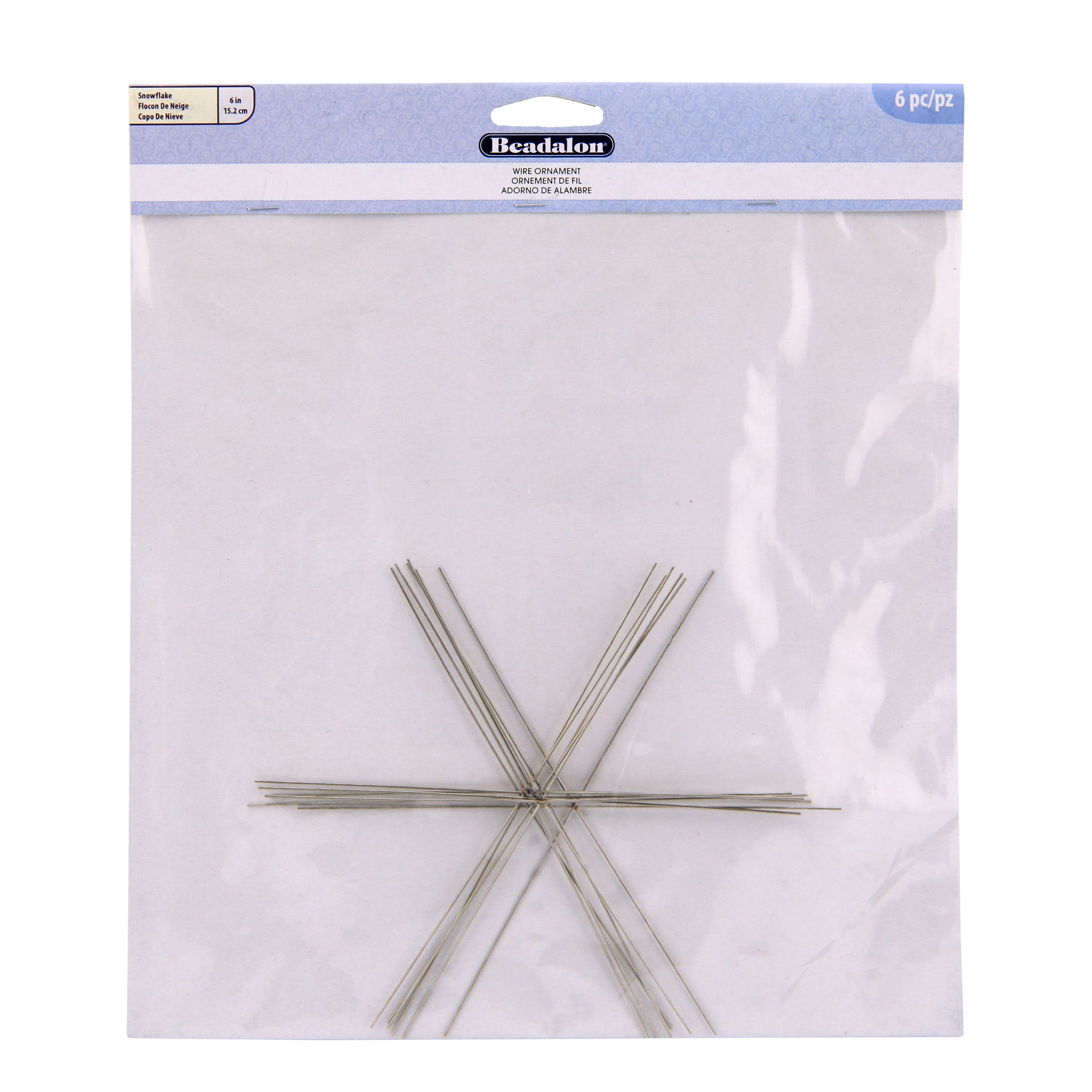 Beadalon® 6ct. 6" Wire Snowflake Ornament Forms