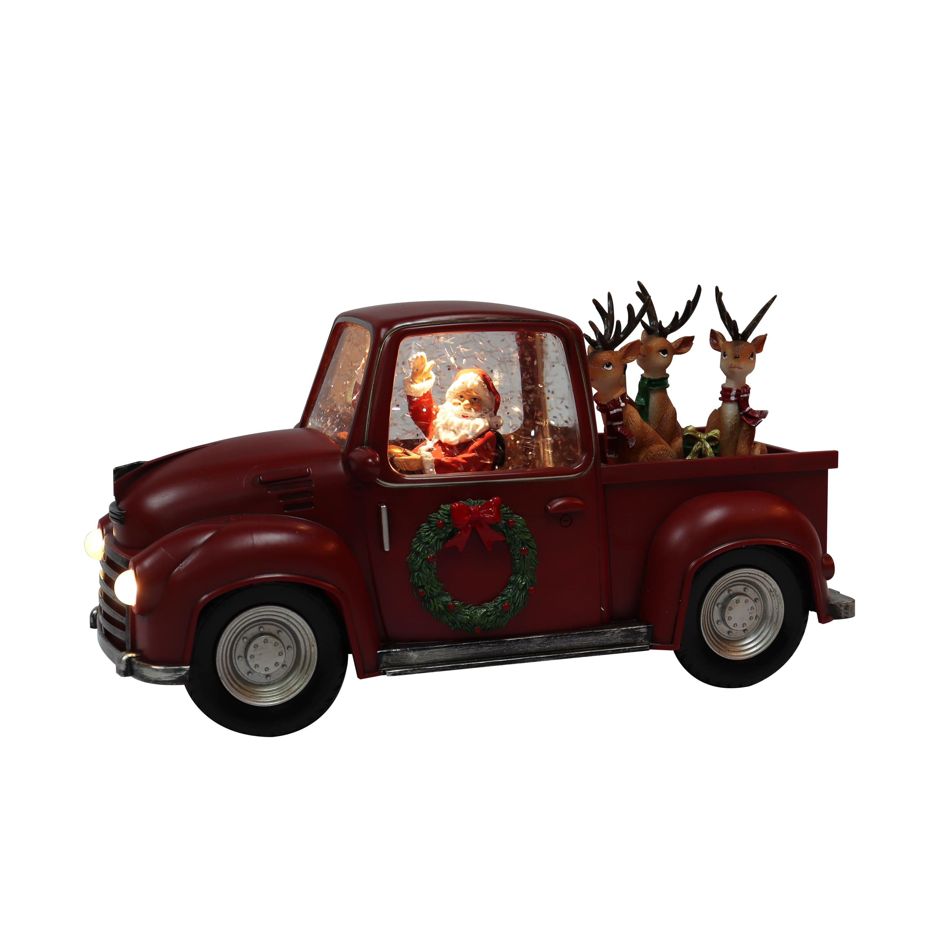 Moments in Time 5.9" Acrylic Truck with Reindeer Décor
