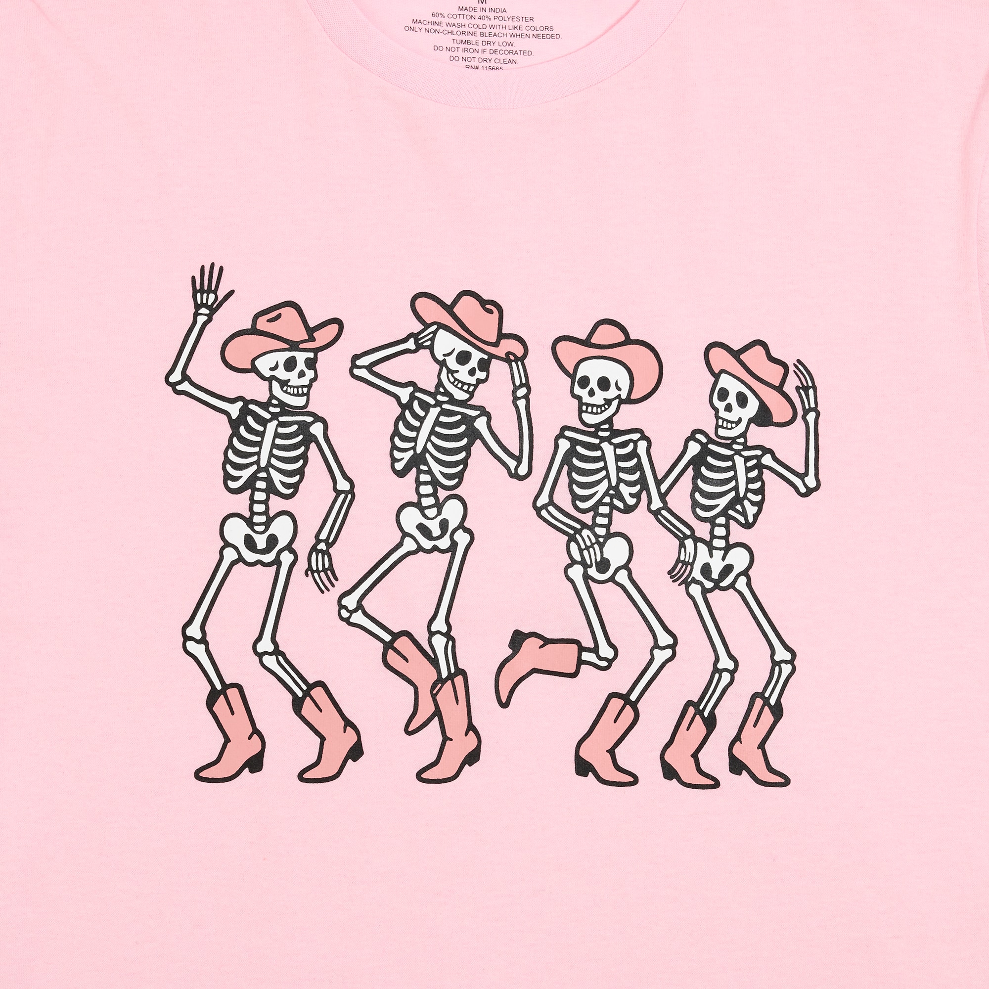 Dancing Cowgirl Skeletons Adult T-Shirt