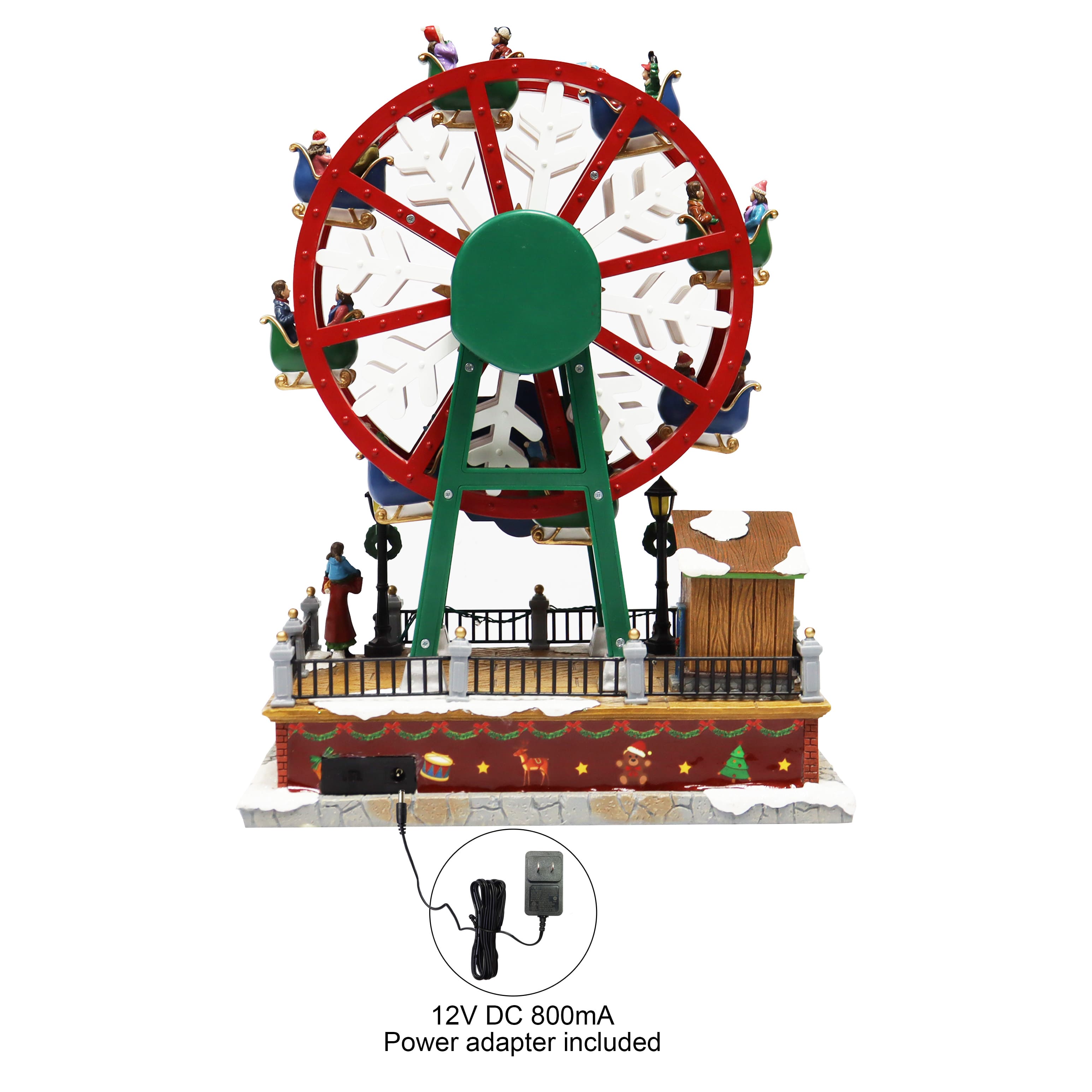 Moments in Time 14.8” Animated Carnival Ferris Wheel Décor