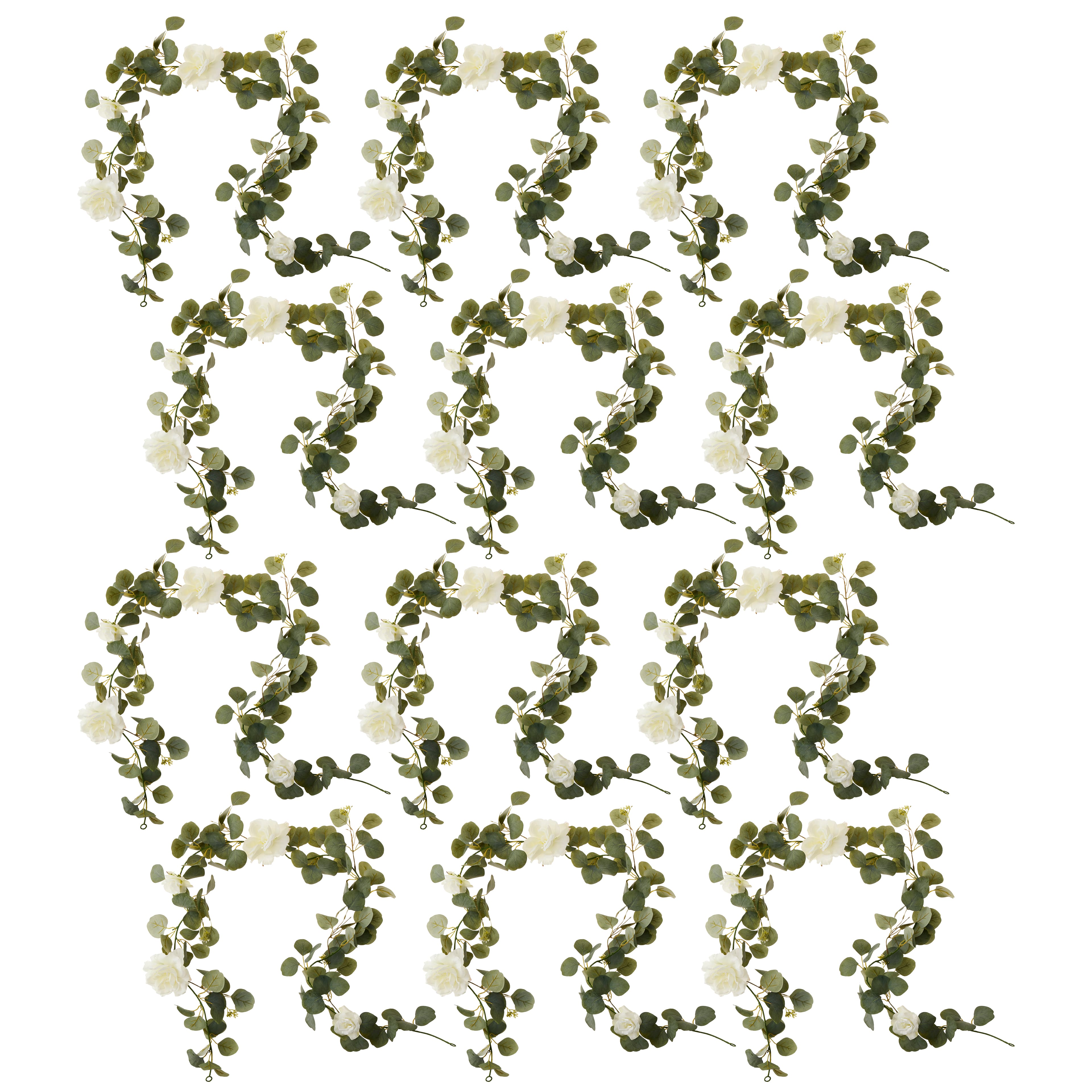 8 Pack: 6ft. Rose & Eucalyptus Garland by Ashland®