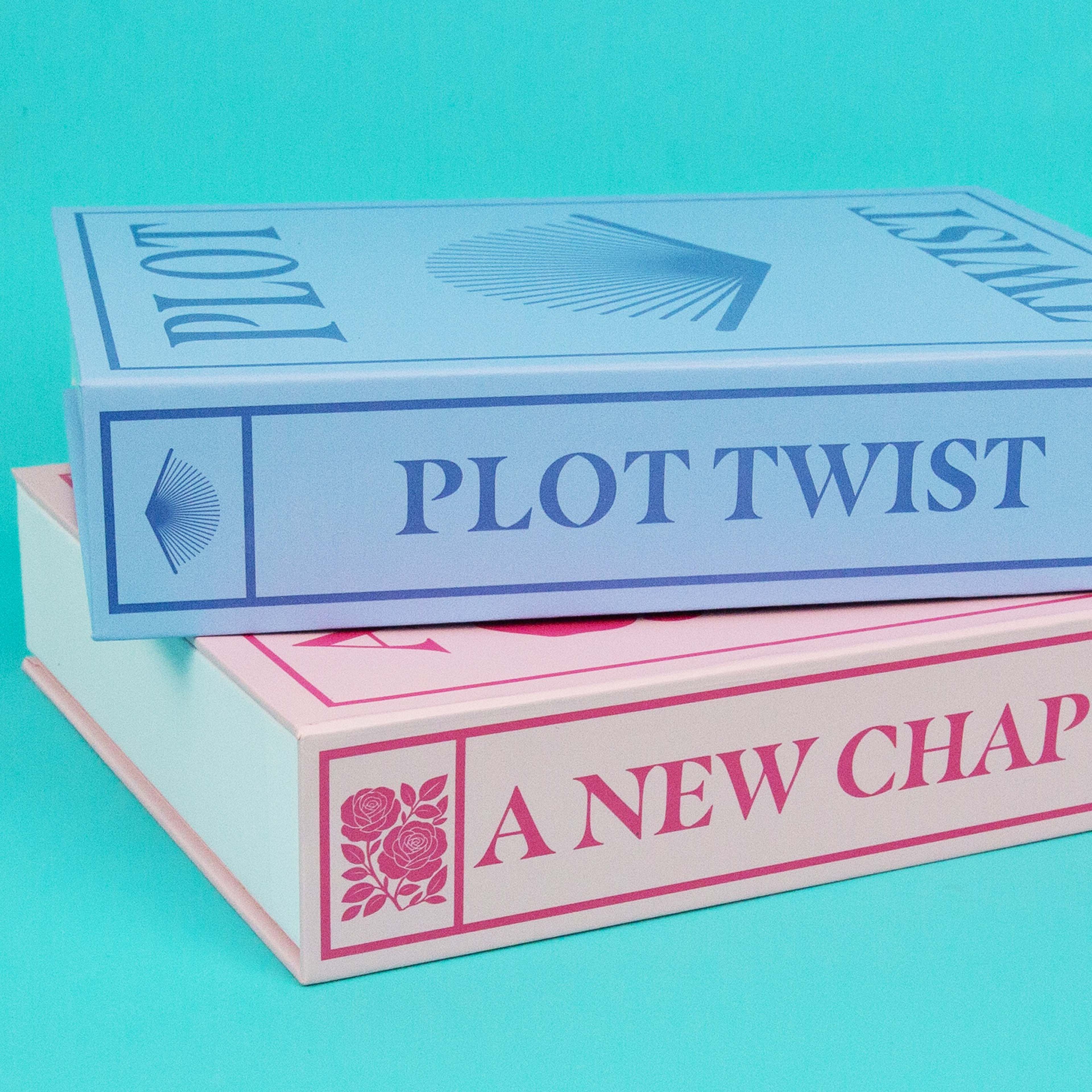 9" Blue Plot Twist Book Box