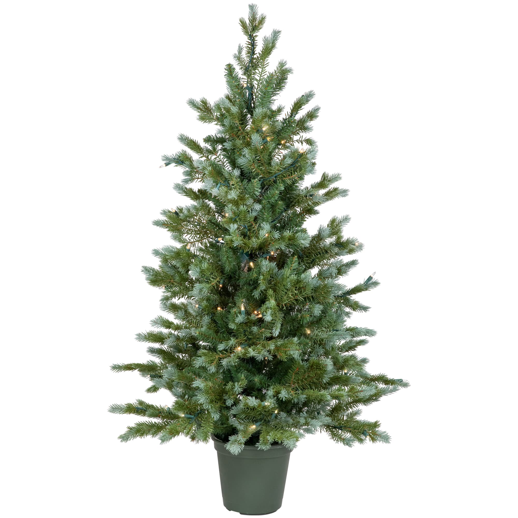 Northlight 4Ft Pre-Lit Real Touch Blue Spruce Artificial Potted Christmas Tree, Clear Lights in Green | 4 ft | Michaels®