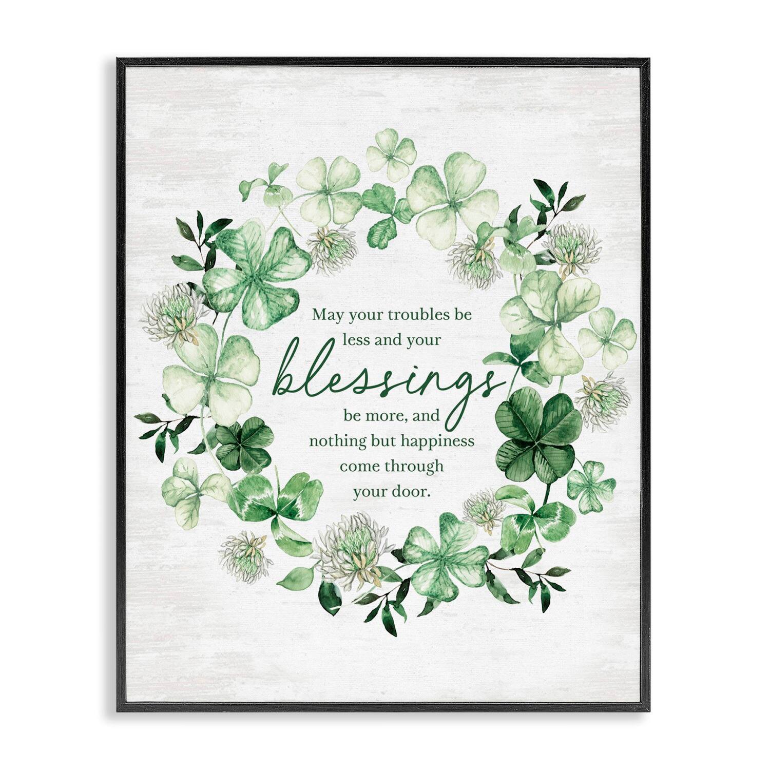 Stupell Industries Irish Proverb Wreath Framed Giclee Art