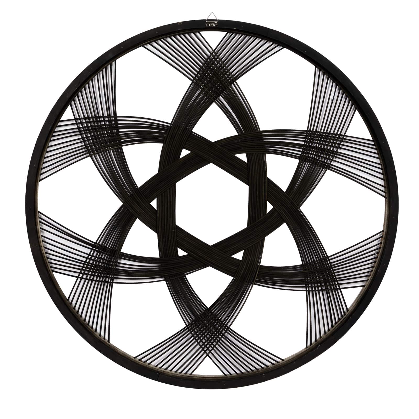 Black Wood Modern Wall Decor, 34" x 34" x 1"