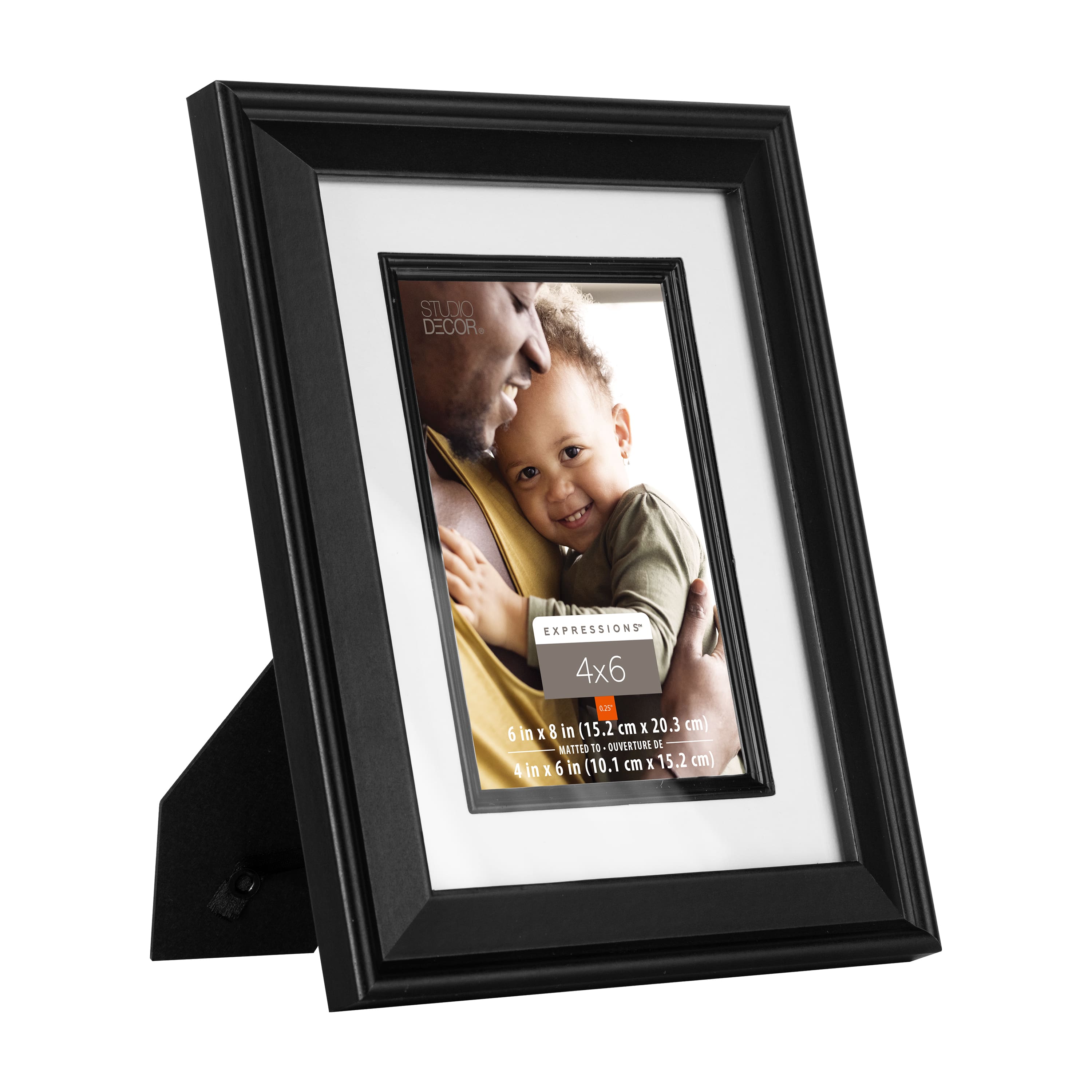 Expressions™ 4" x 6" Black Frame with Fillet by Studio Décor®