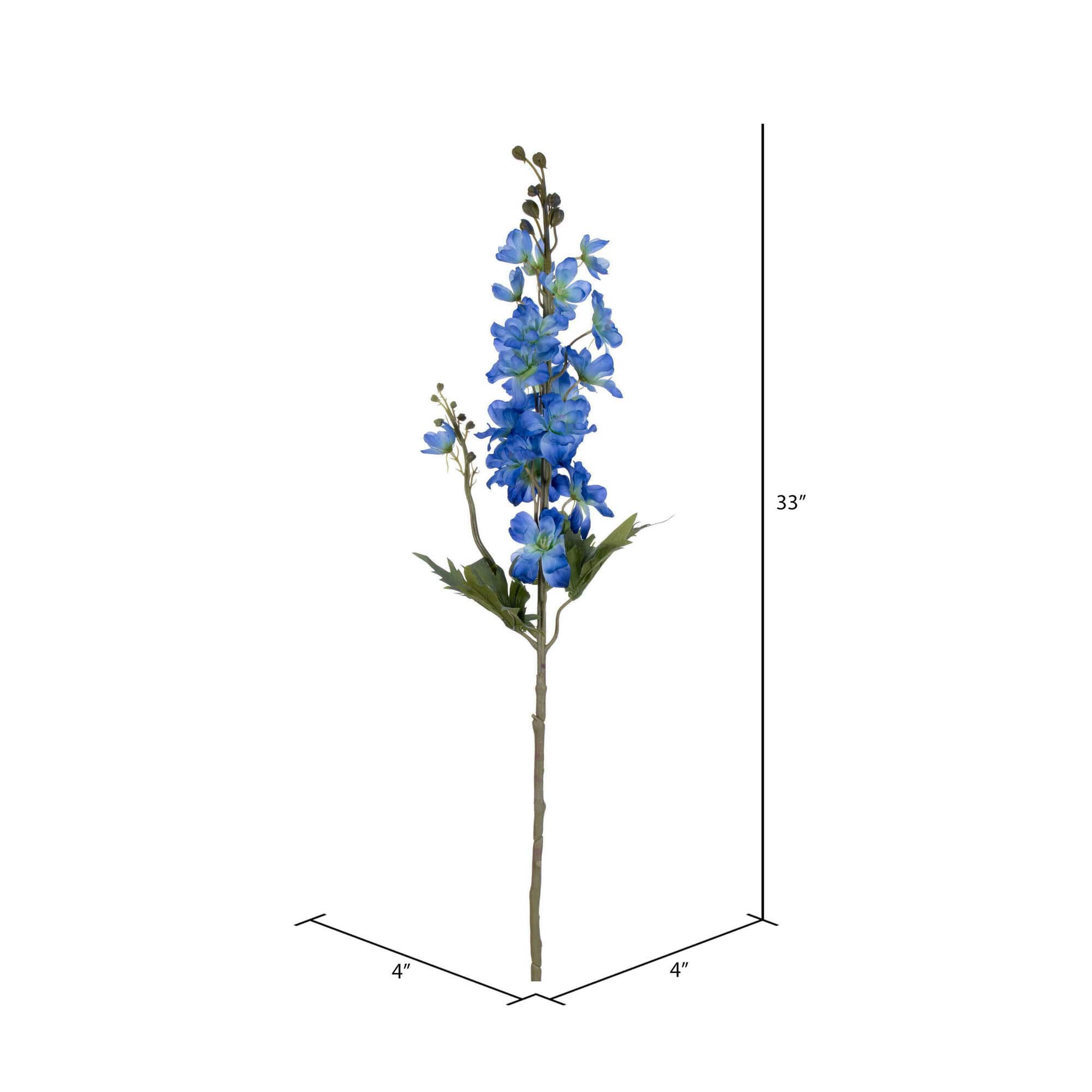 33" Blue Delphinium Style Larkspur Artificial Sprays, 3ct.