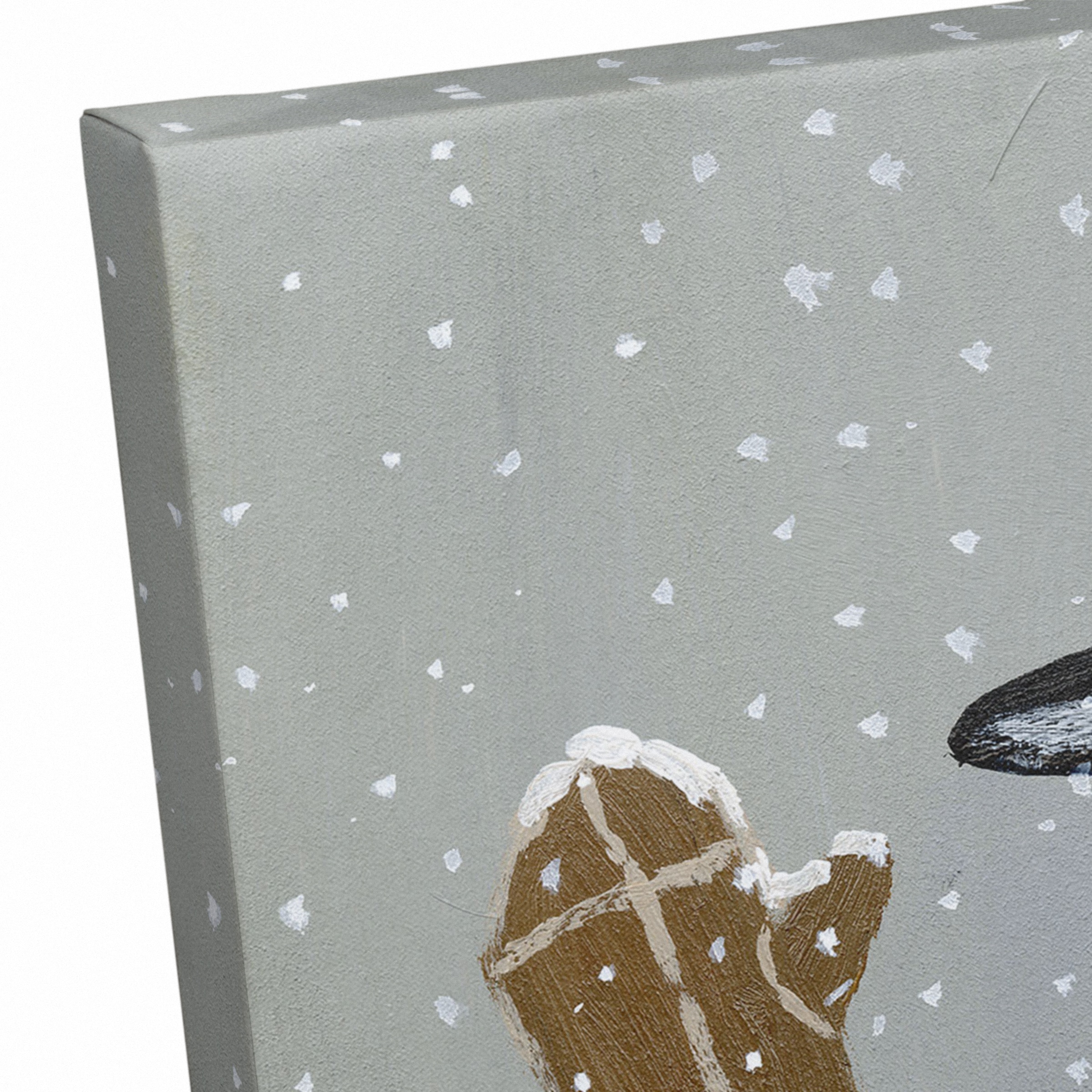 Wintery Snowman Canvas Wall Art