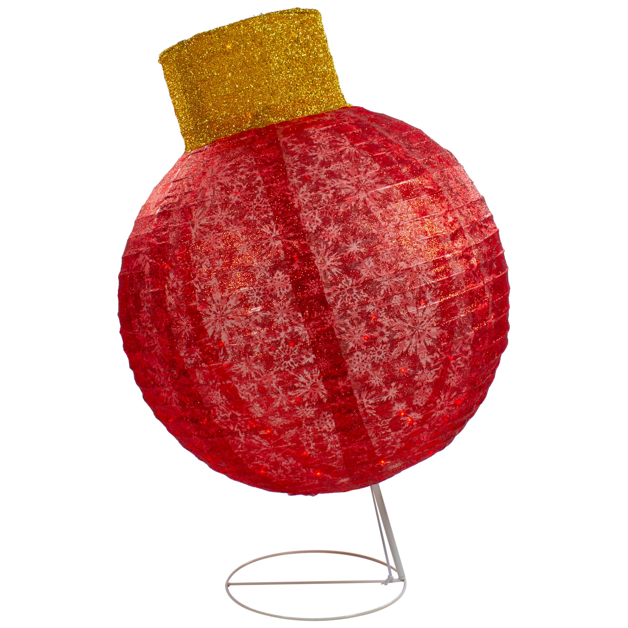 38" LED Lighted Twinkling Red Tinsel Ornament Outdoor Christmas Decoration By Northlight | 38" x 26" | Michaels®