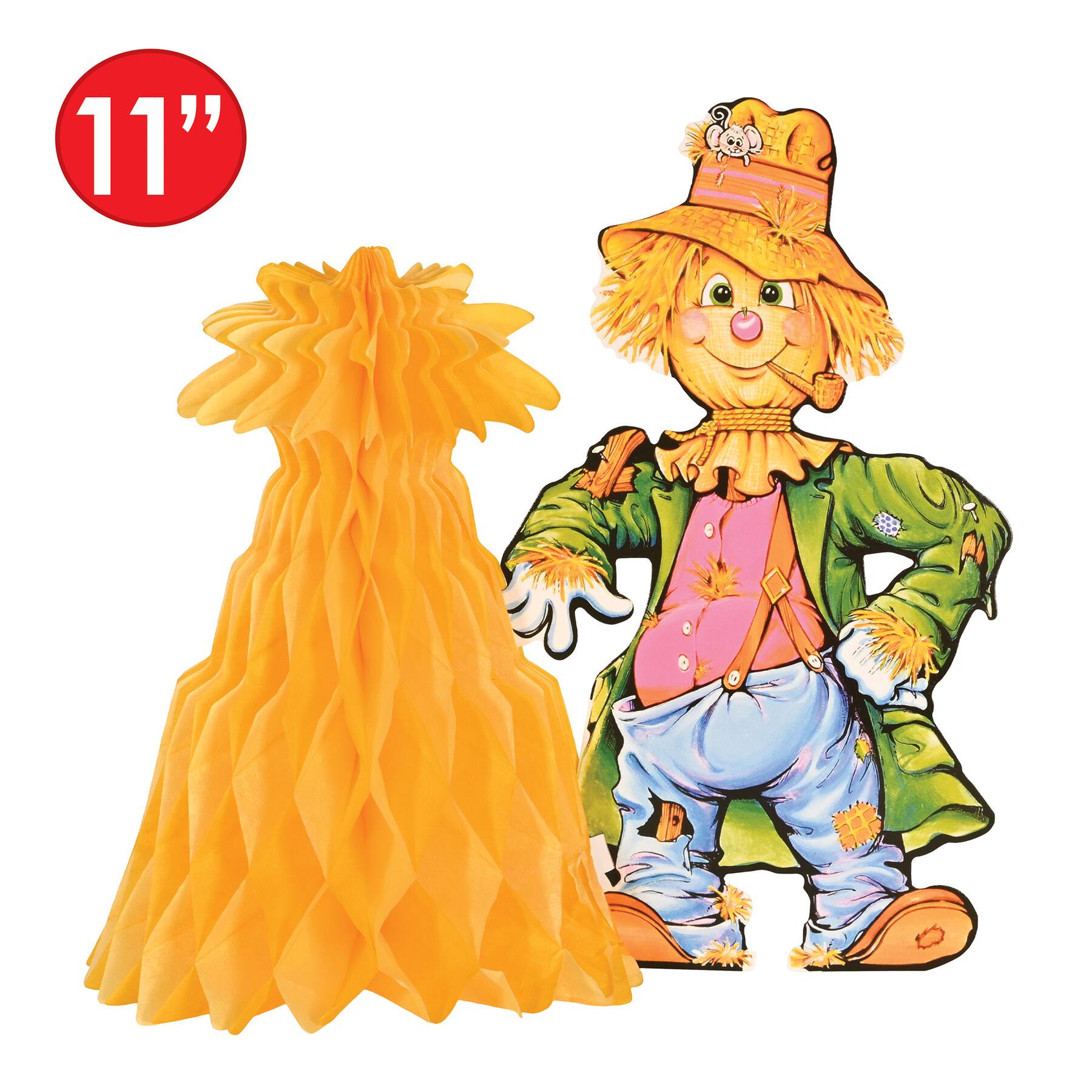 Beistle 11" Scarecrow with Tissue Cornshock Centerpiece Packs, 3ct.
