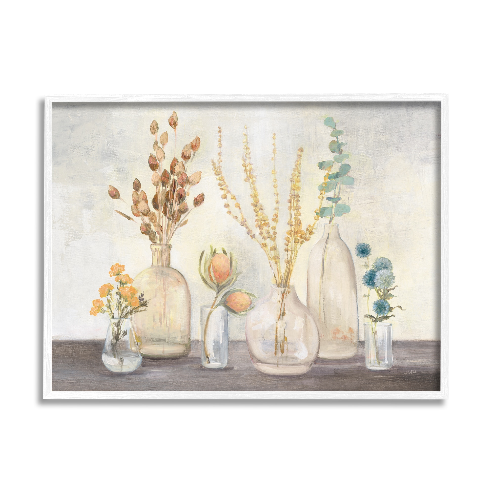 Stupell Industries Autumn Wildflower Farmhouse Bouquets Rustic Floral Painting Framed Wall Art