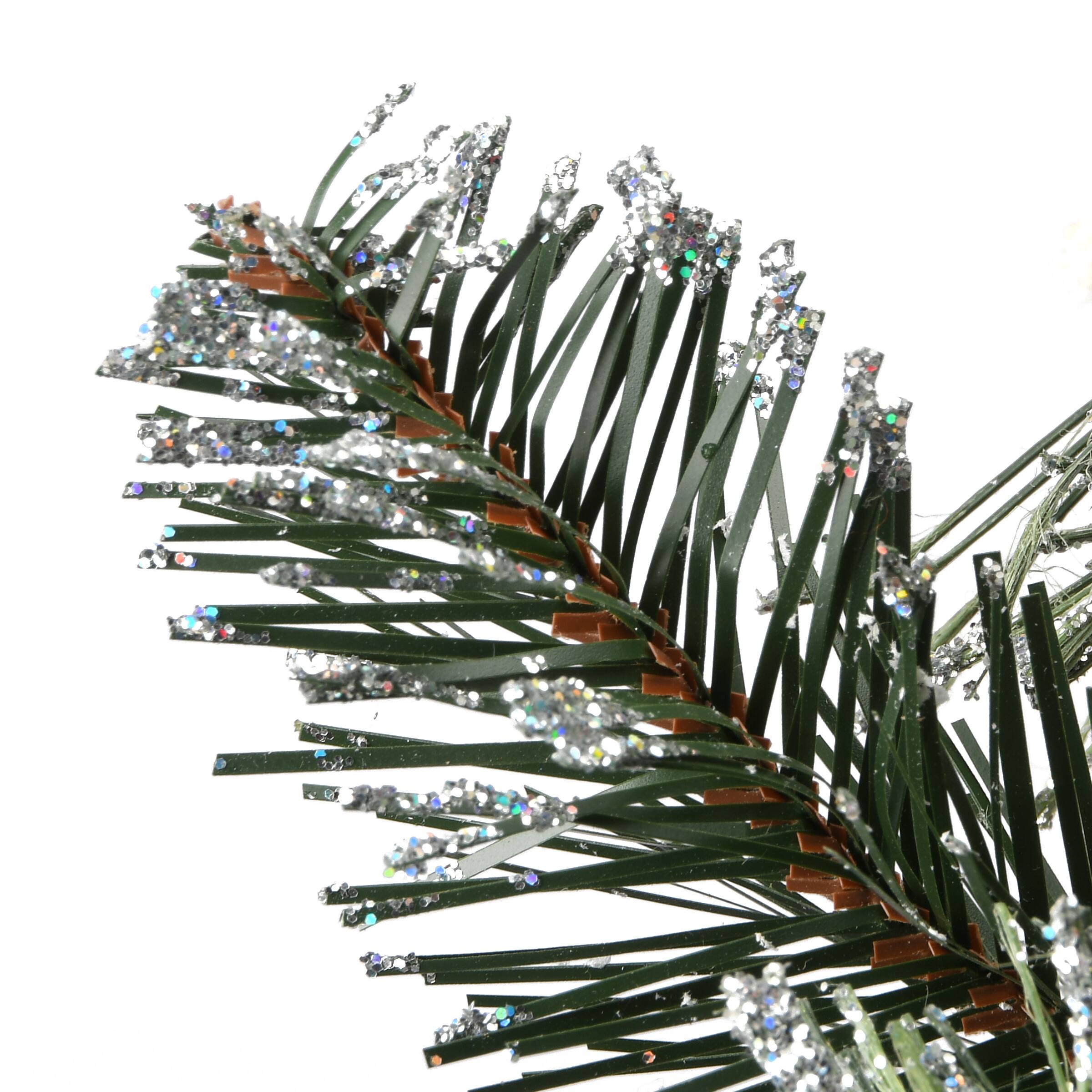 30" LED Cosmic Lights® Glittery Bristle Pine Wreath
