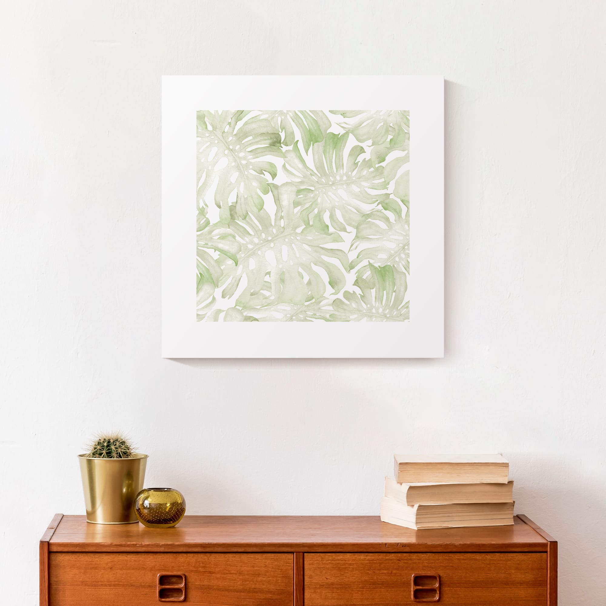 Simple Monstera Canvas Wall Art