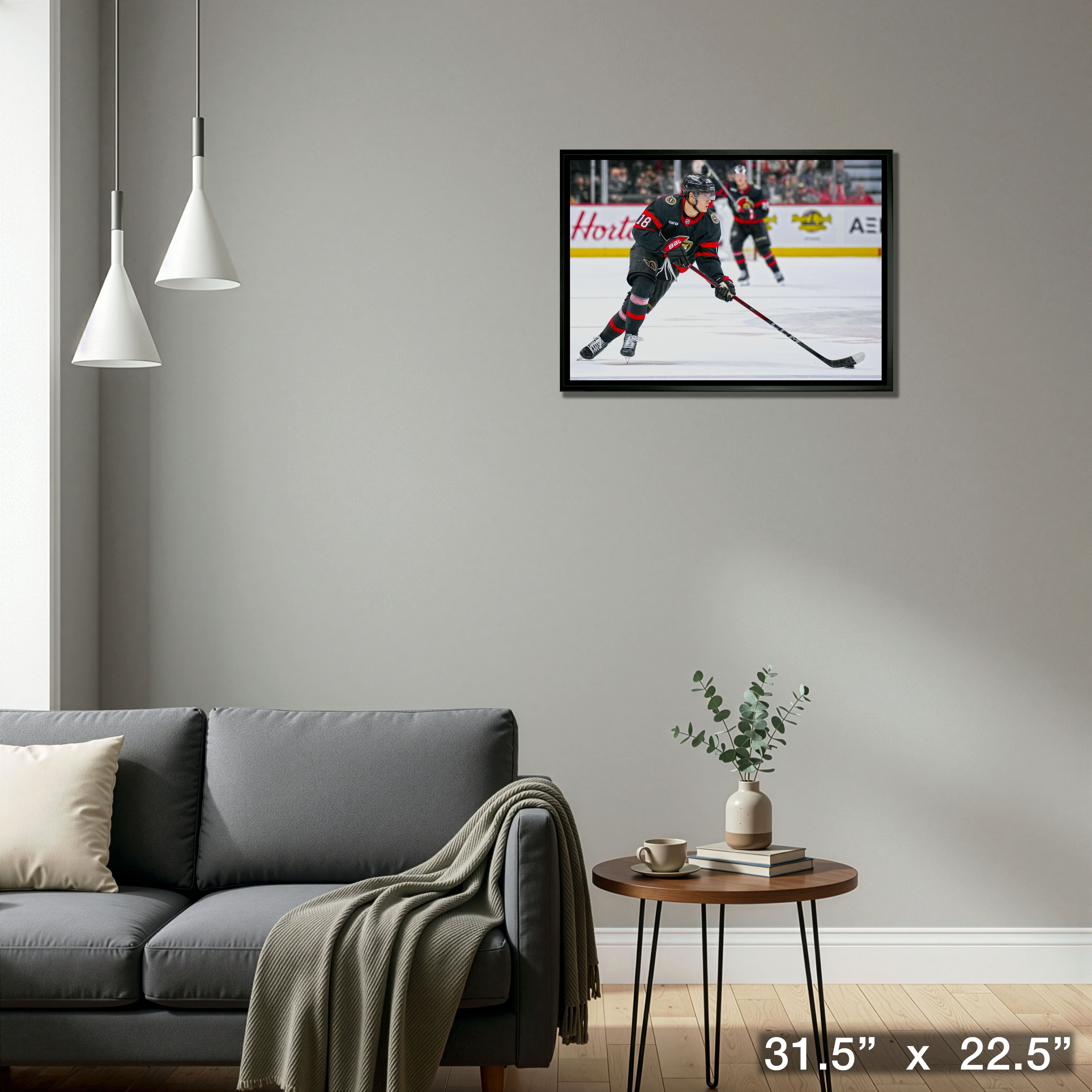Tim Stutzle 20" x 29" Framed Canvas Ottawa Senators 31.5" x 22.5"
