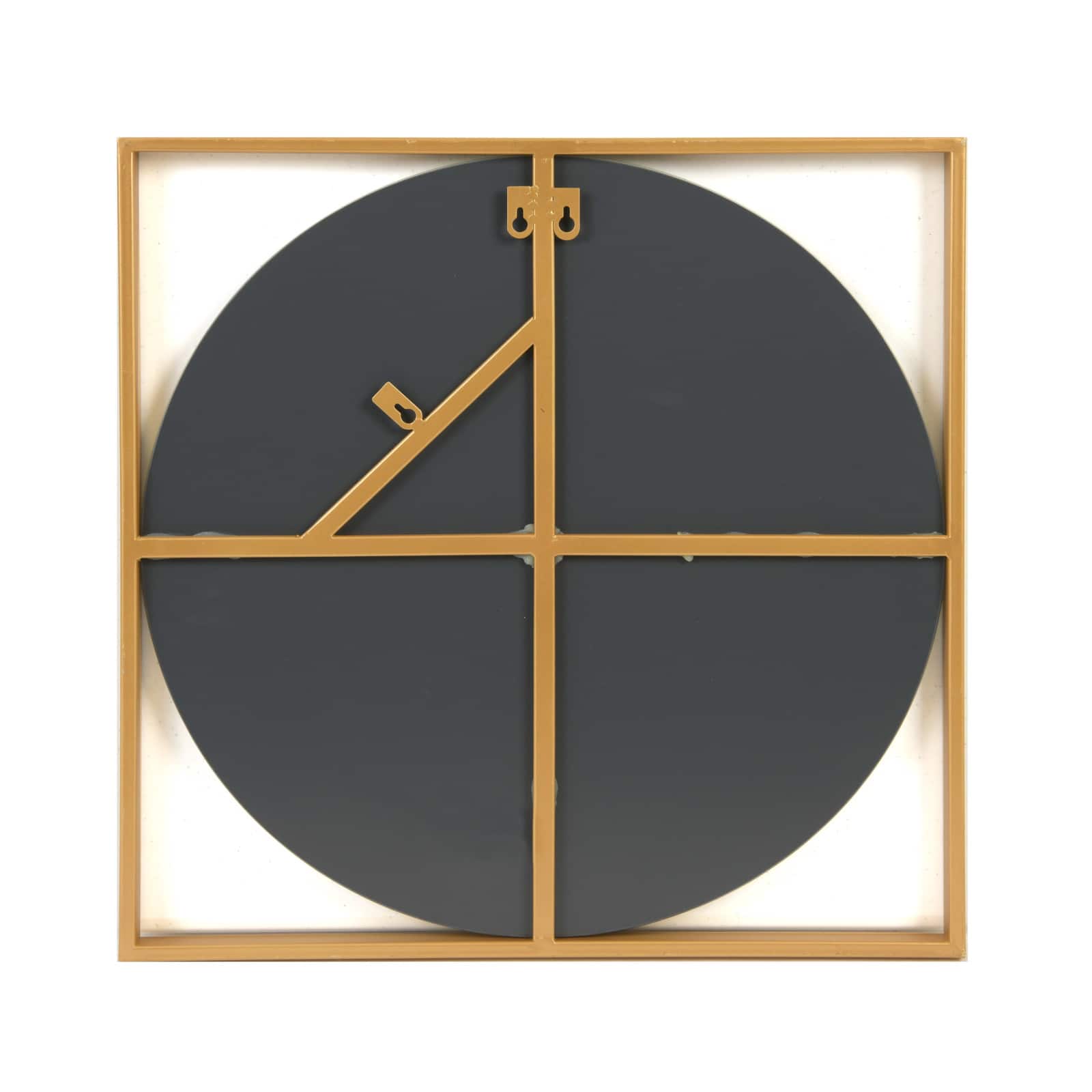 20" Gold Square Metal Floating Wall Mirror