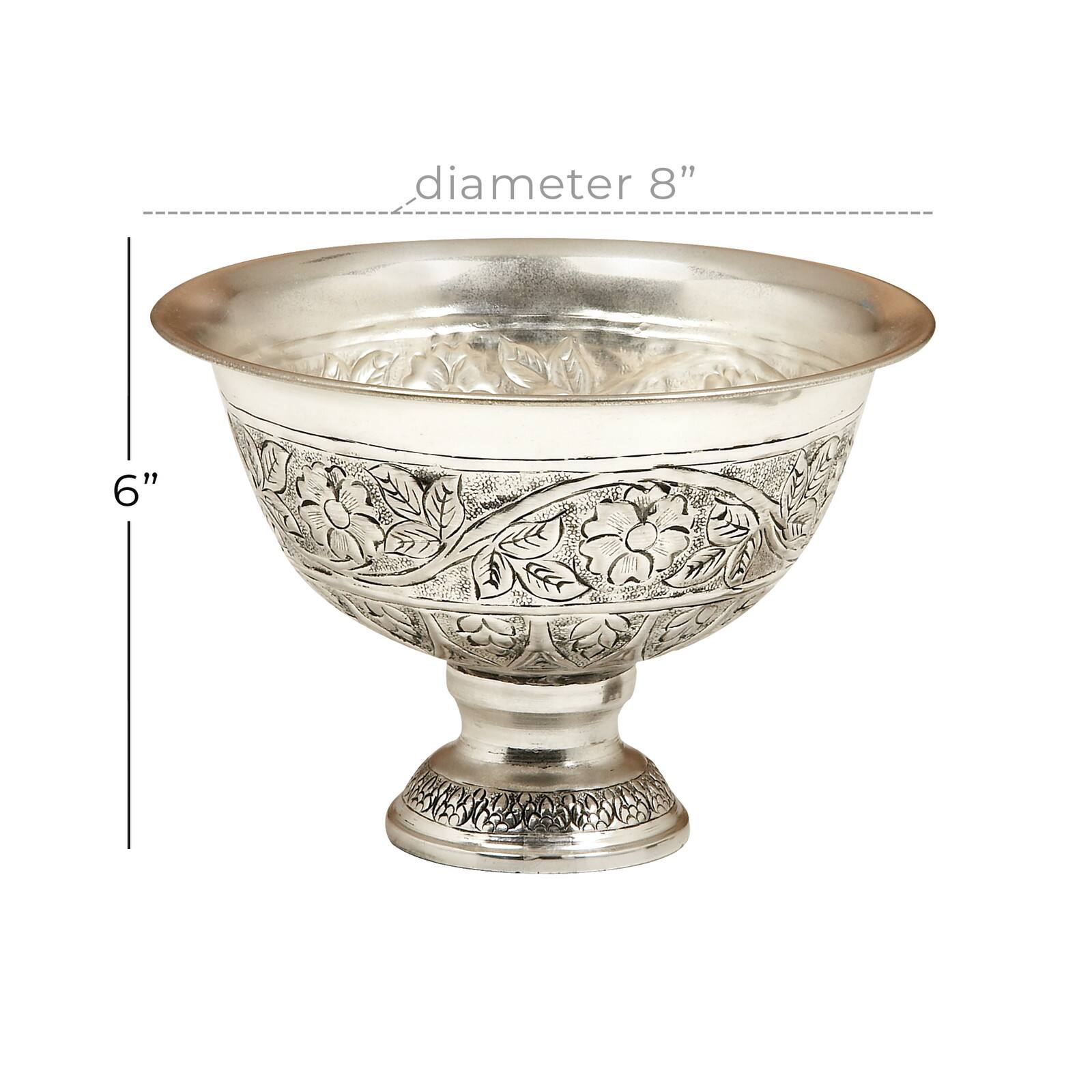 8" Silver Iron Traditional Planter