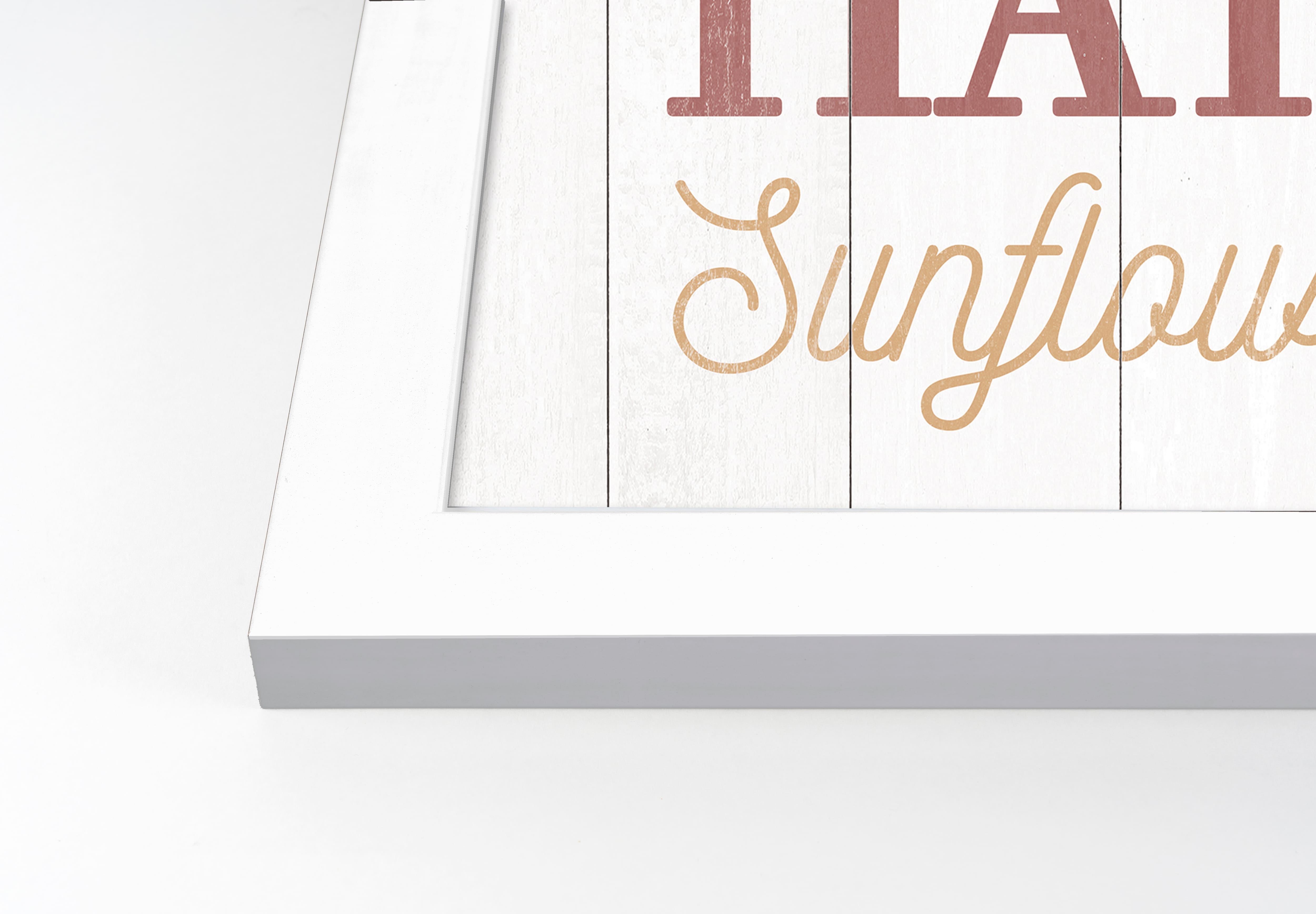 Fall Words White Framed Print Wall Art