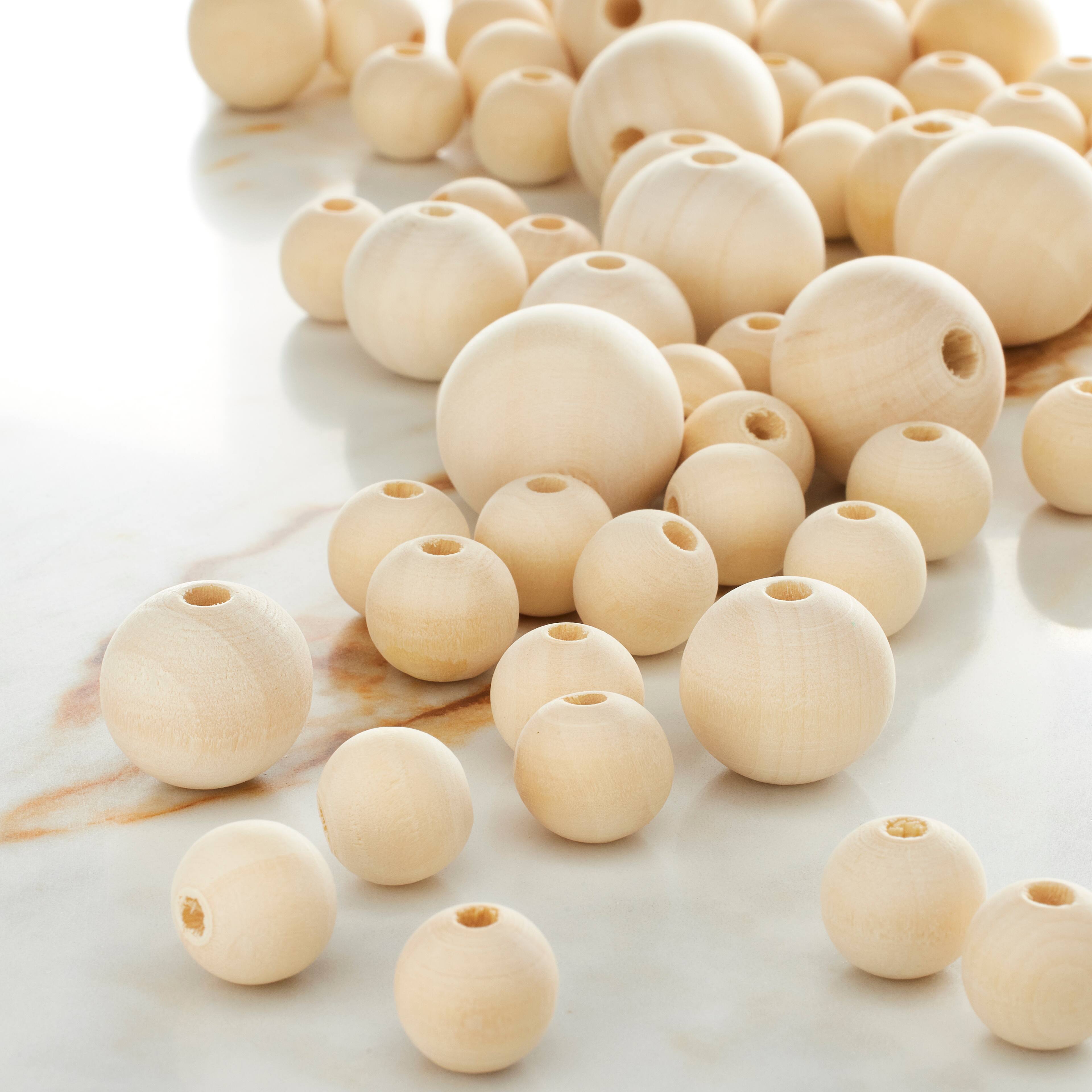 Wood Mix Round Craft Beads by Bead Landing™
