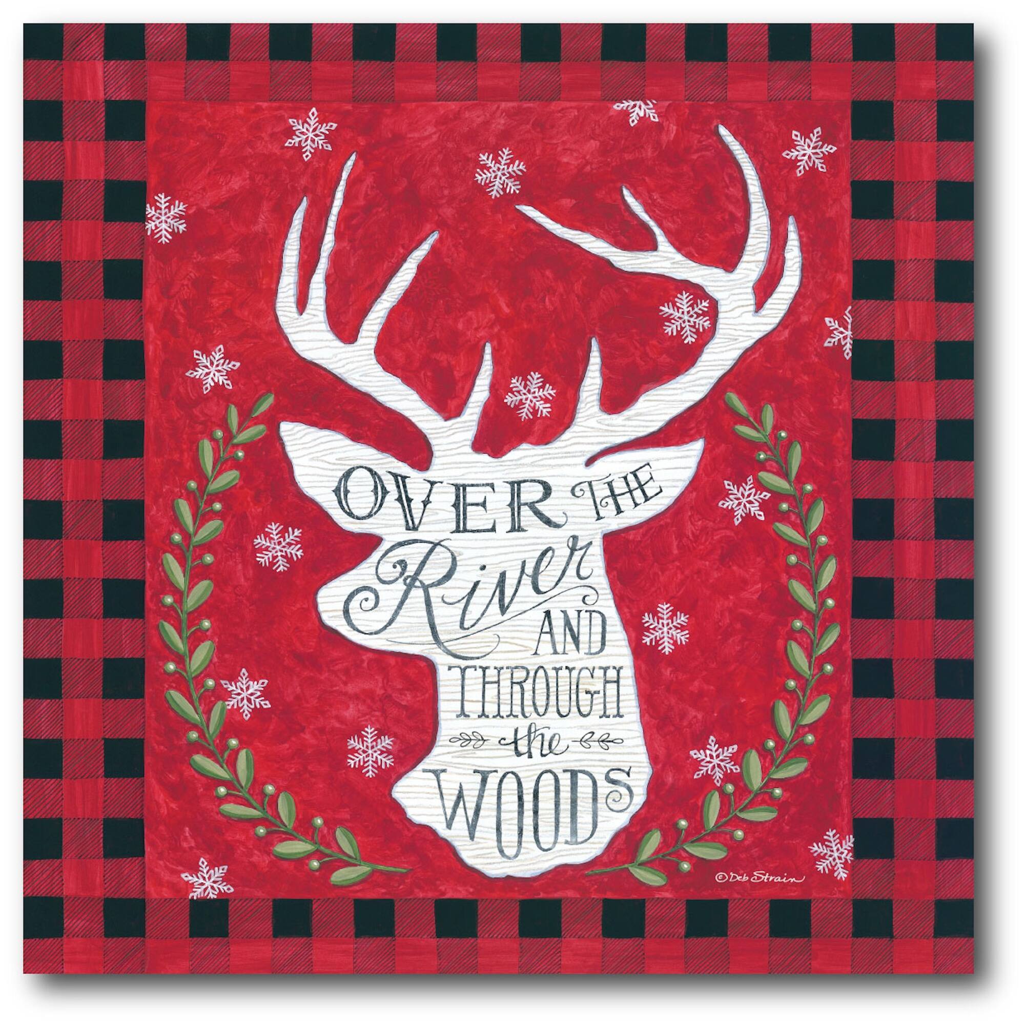 Courtside Market® Over the River Reindeer Gallery-Wrapped Canvas Wall Art