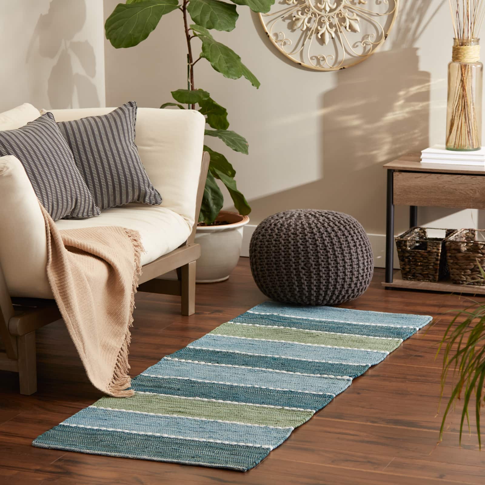 DII® Color Block Cotton Chindi Rug, 2ft. x 3" x 6ft.