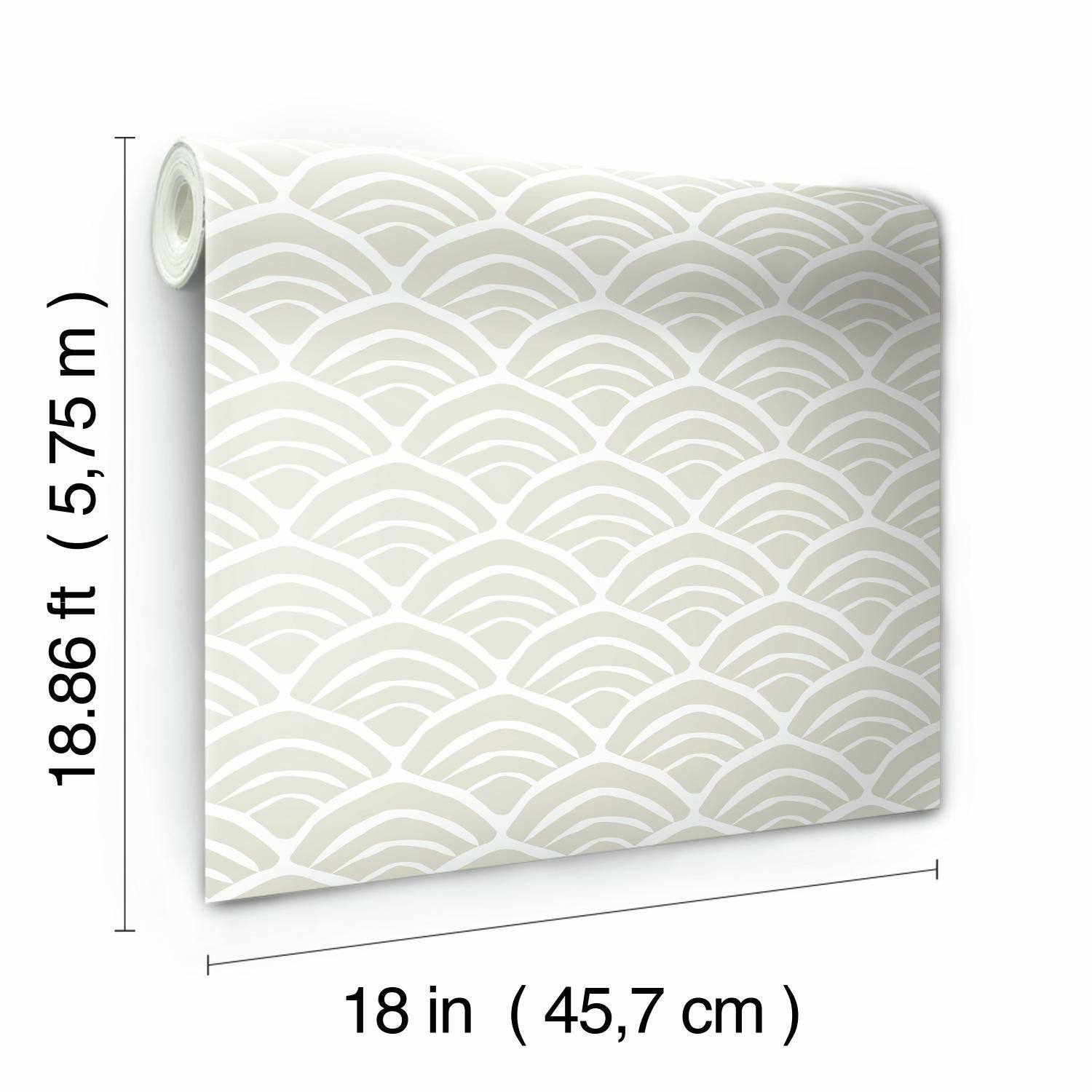 RoomMates Coastal Scallop Peel & Stick Wallpaper