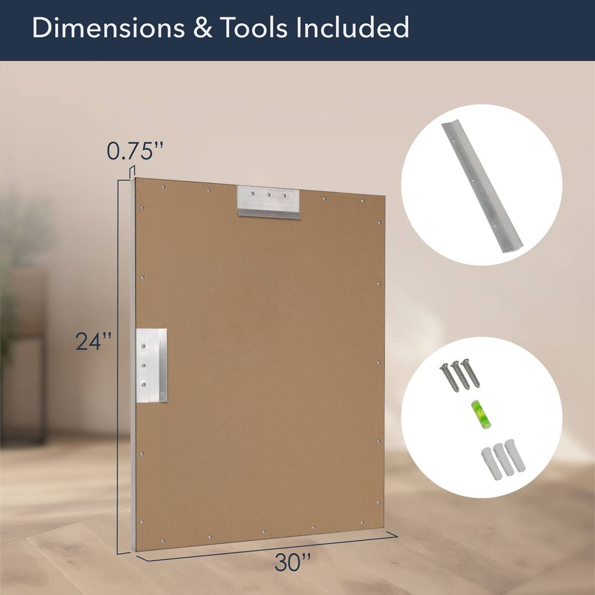 Head West Brushed Nickel Rectangular Framed Accent Vanity Mirror