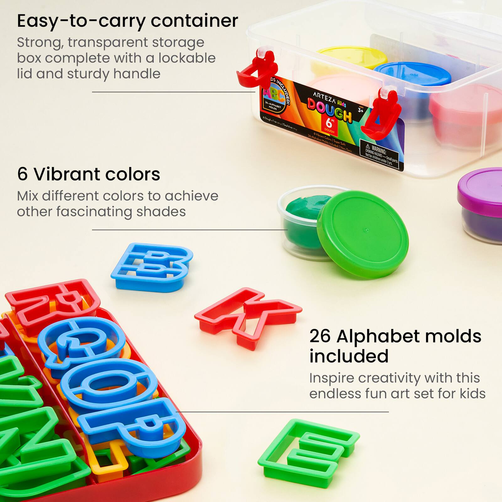 Arteza® Kids Alphabet Dough Kit
