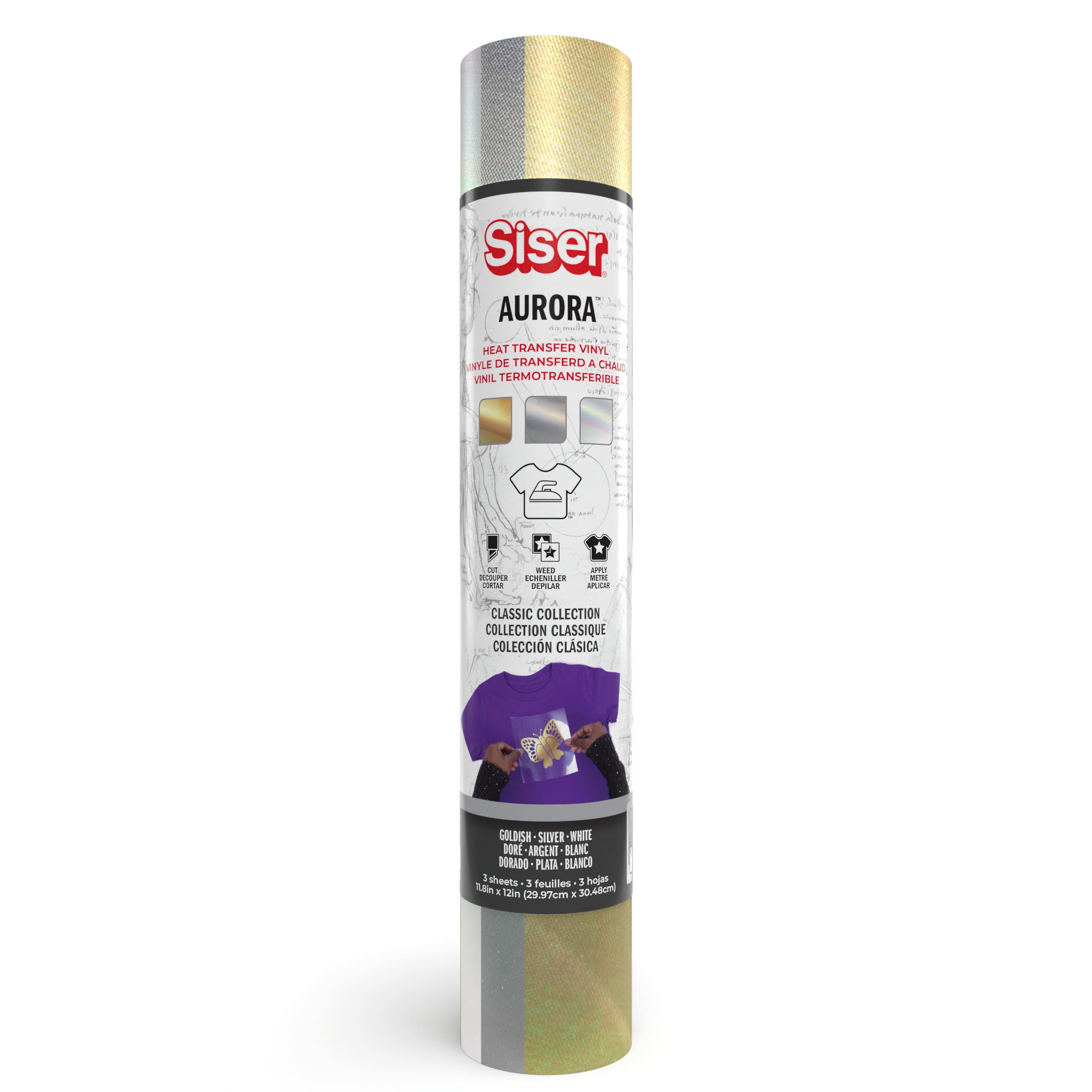 Siser Aurora Classic Collection Heat Transfer Vinyl Sampler 12in