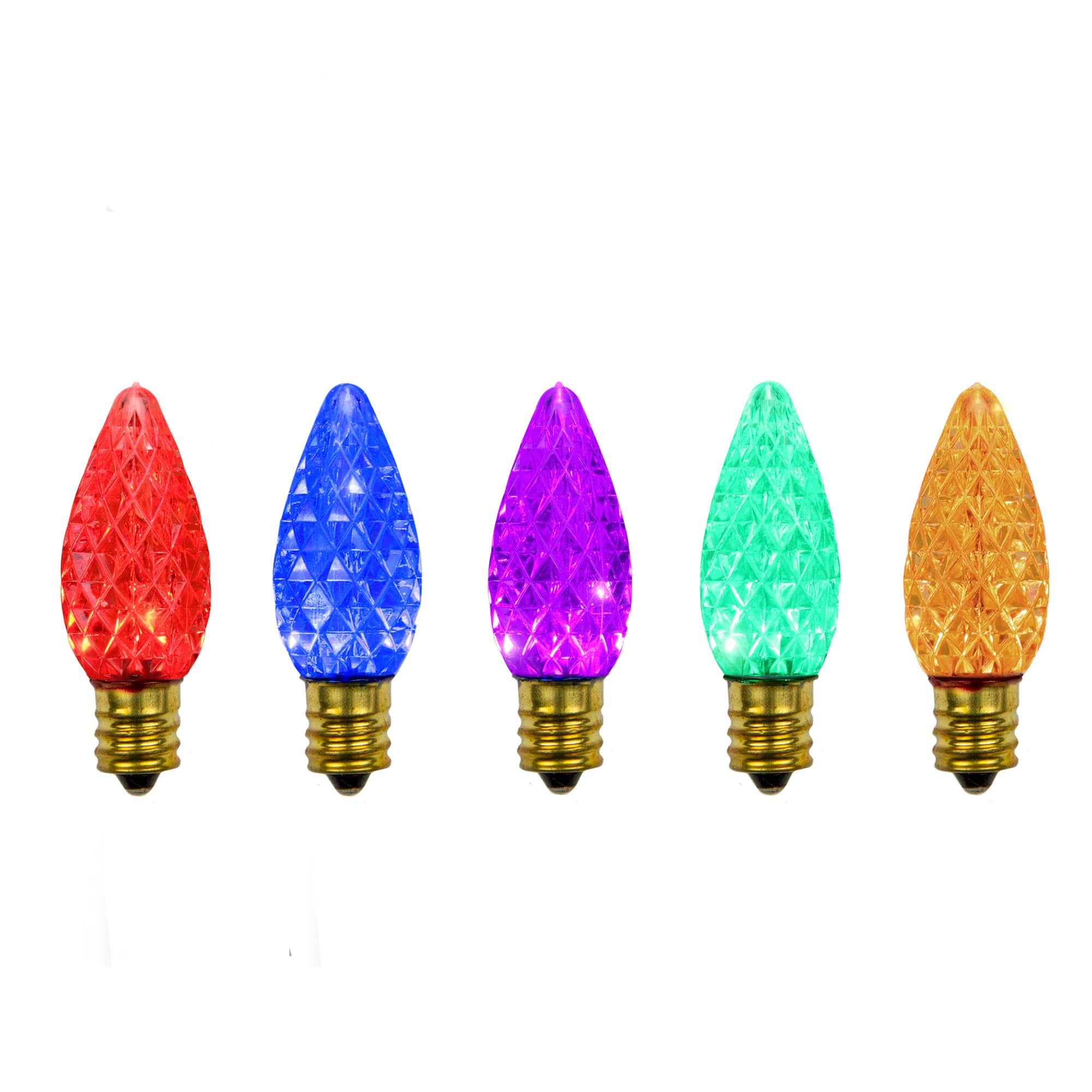 Multicolor Faceted C7 LED Replacement Christmas Bulbs, 25ct. By Northlight | 2" x 5" | Michaels®