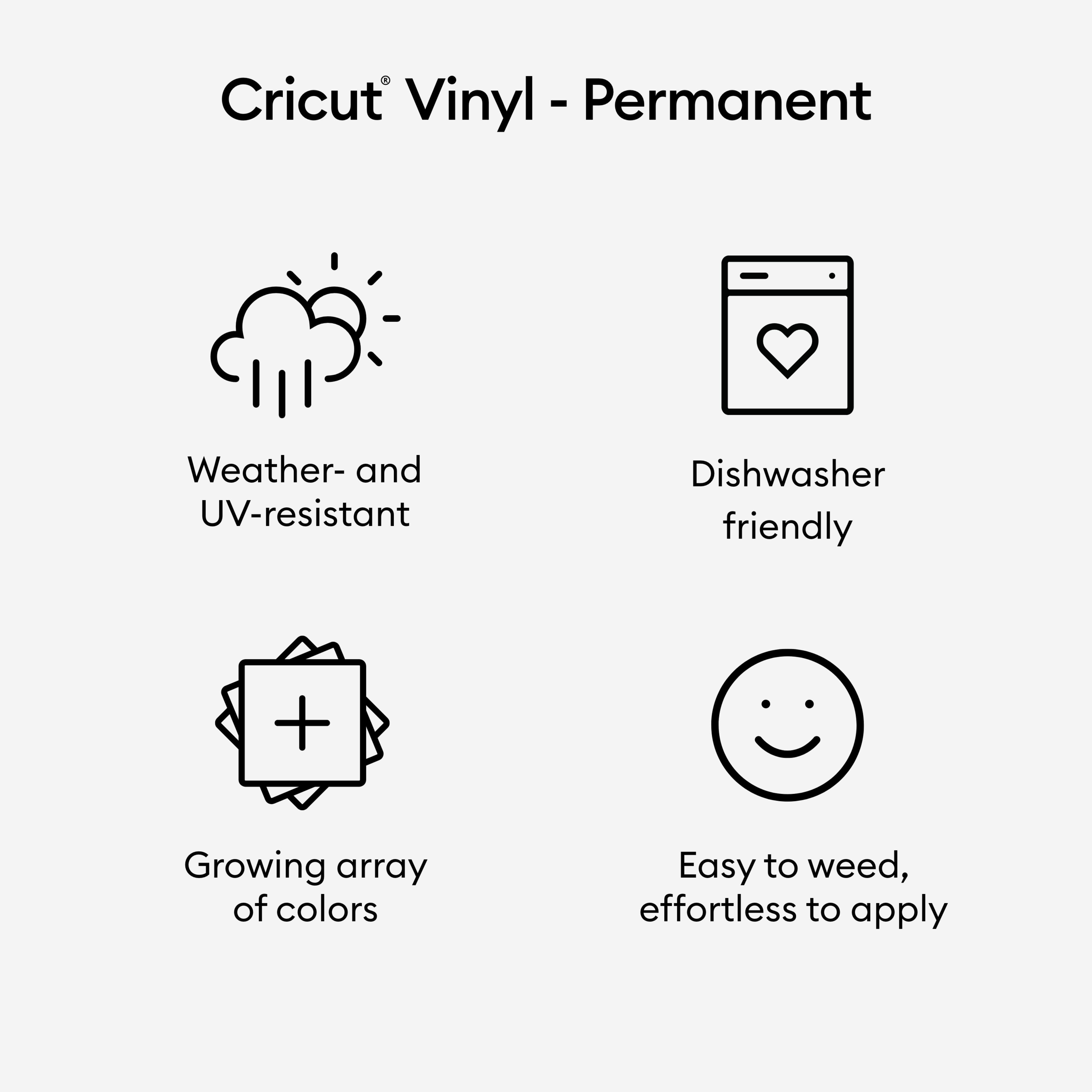 Cricut® 12" x 48" Permanent Vinyl