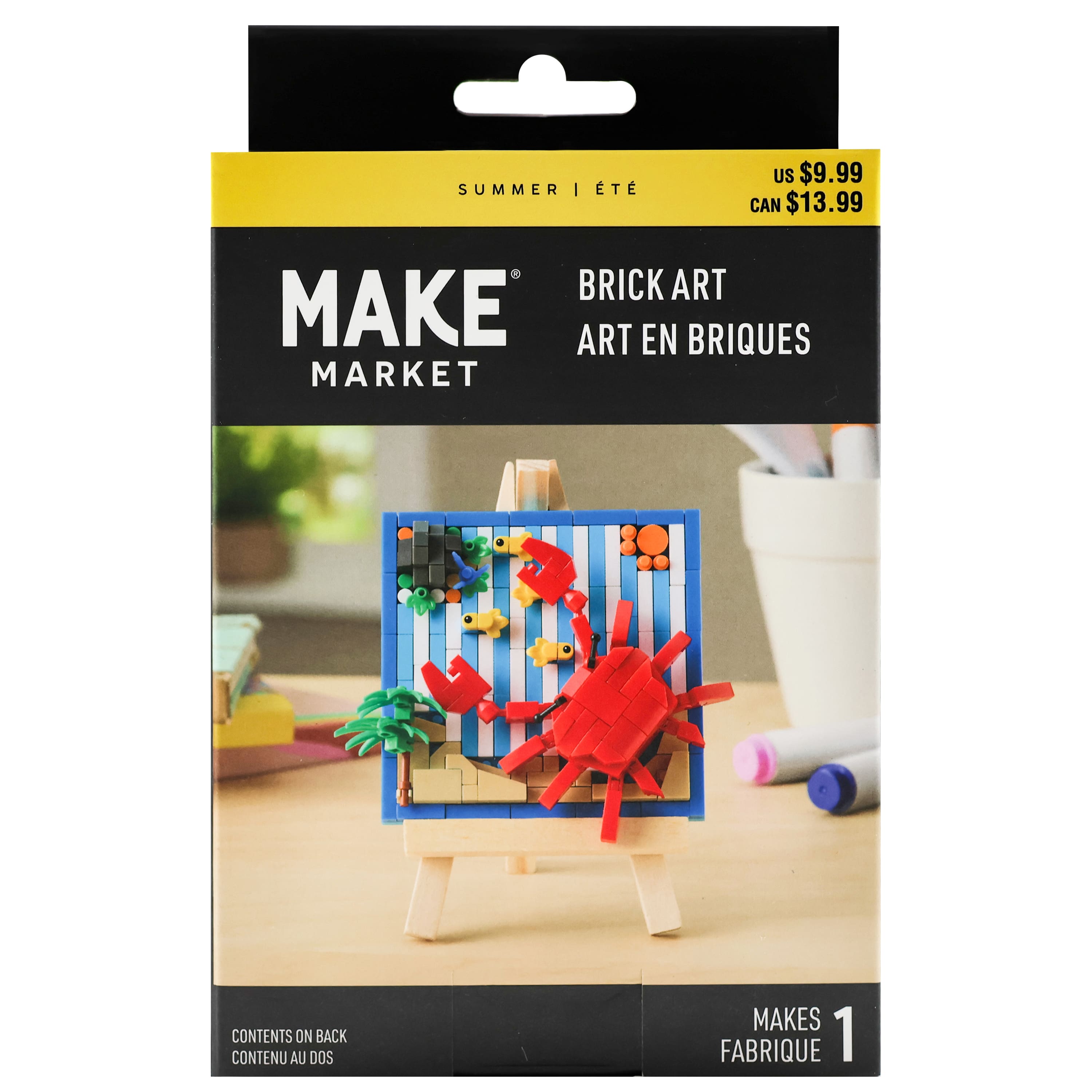 Crab Brick Art Kit with Wooden Easel by Make Market®