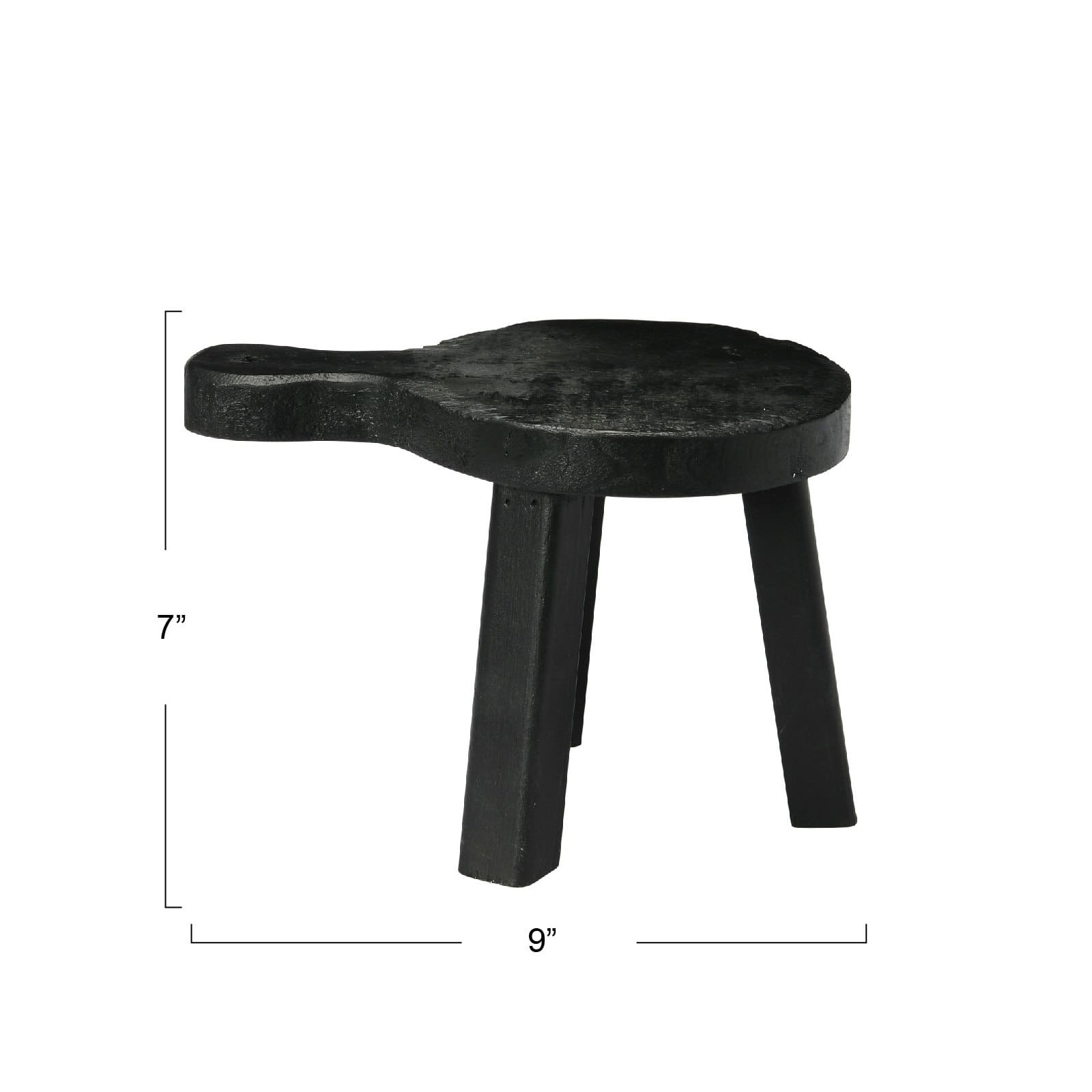 Hello Honey® 9.5" Black Decorative Smooth Wood Pedestal