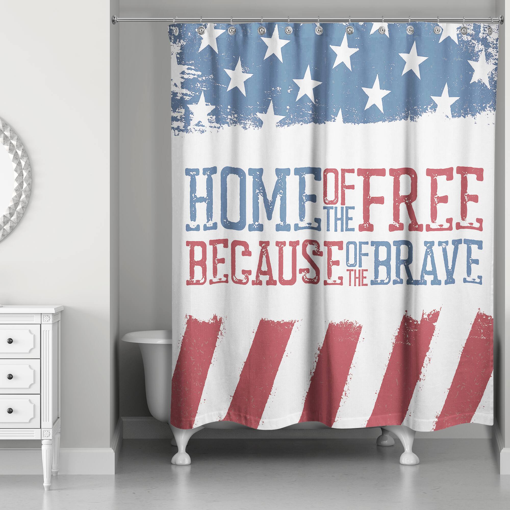 Because of the Brave Shower Curtain