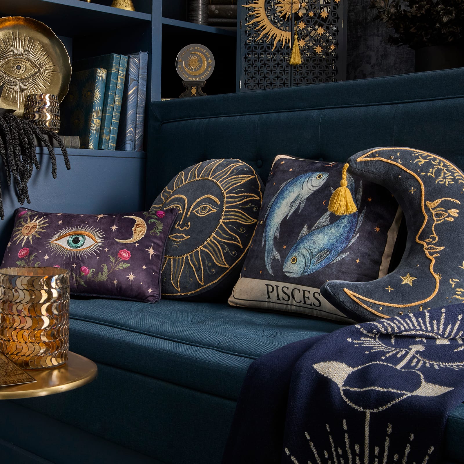 50" x 60" Navy Celestial Throw by Ashland®