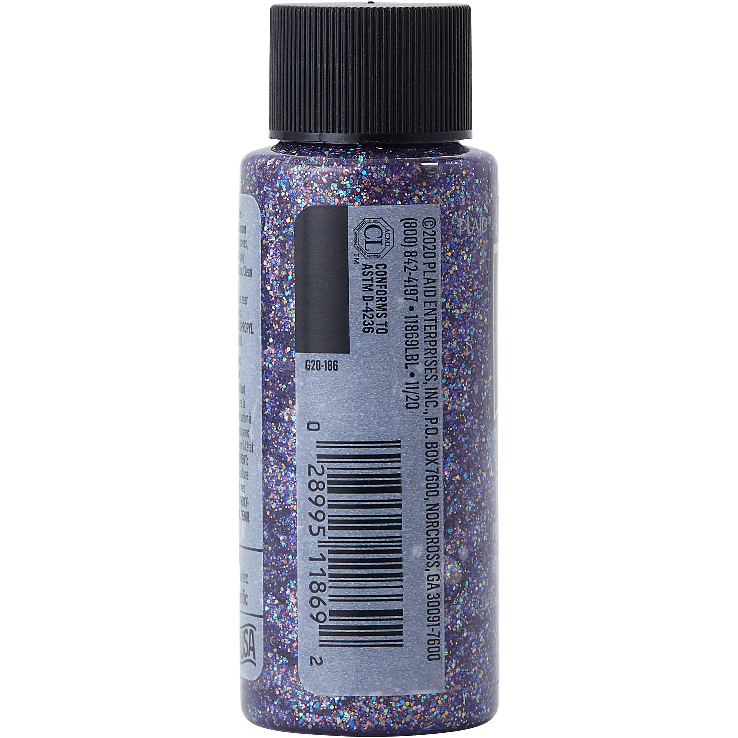 12 Pack: FolkArt® Glitterific Fine™ Glitter Acrylic Paint