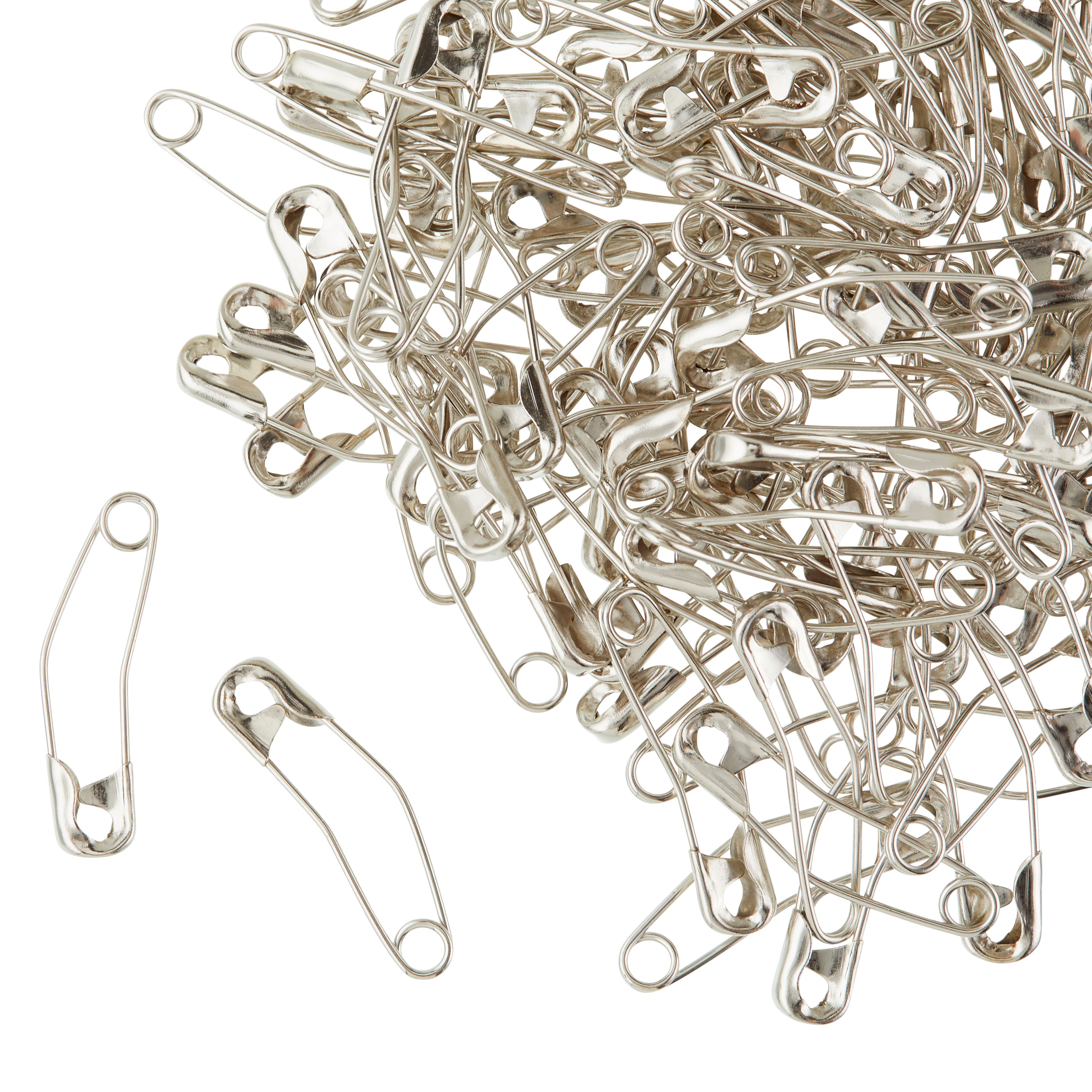12 Packs: 300 ct. (3,600 total) 1 1/16" Curved Safety Pins by Loops & Threads™