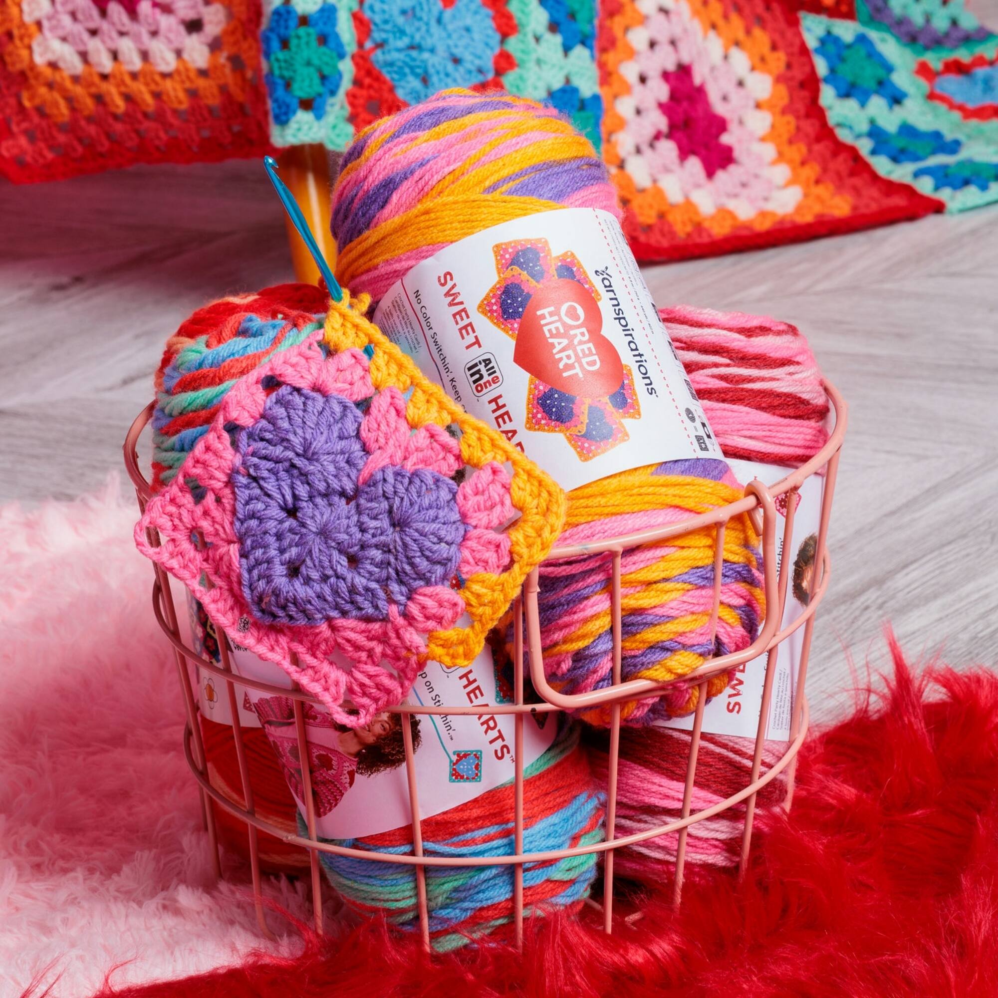 3 Pack Red Heart® All in One™ Sweet Hearts™ Yarn