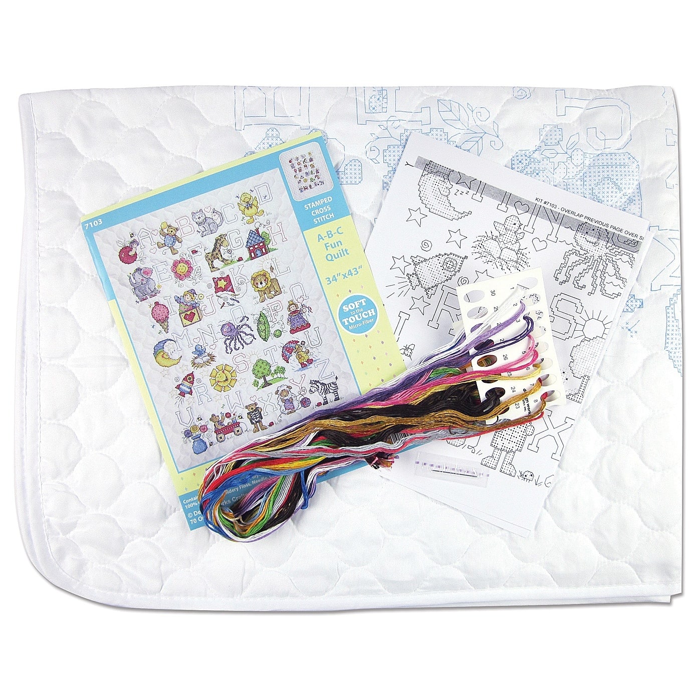 Design Works™ ABC Fun Stamped Quilt Cross Stitch Kit