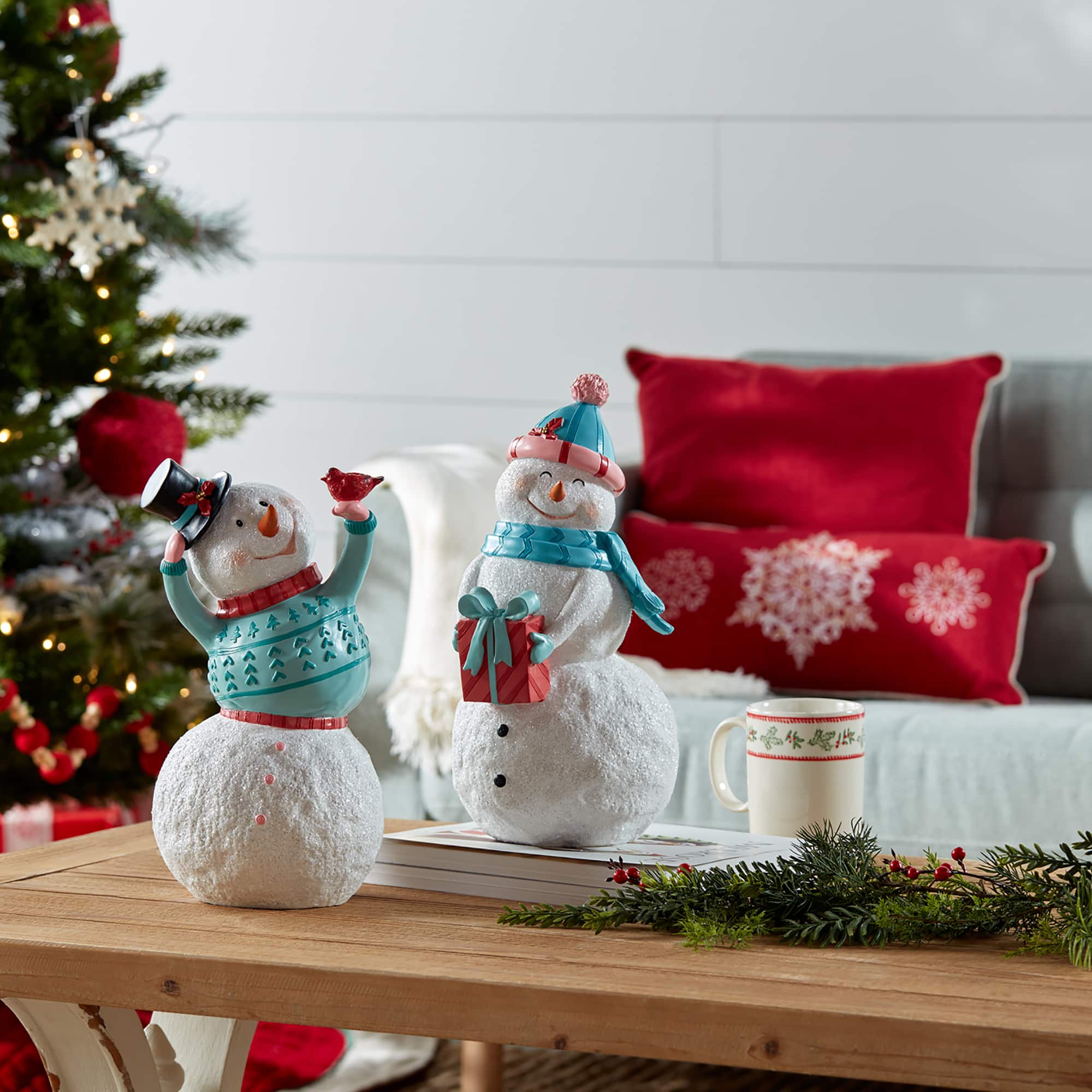 Whimsical Snowman Figurine Set